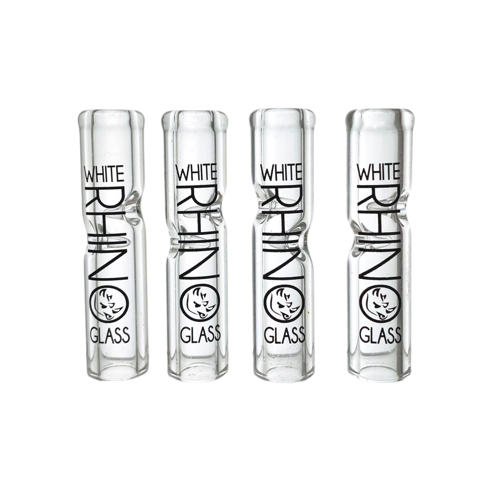 White Rhino Round Glass Tip - 4 Pack