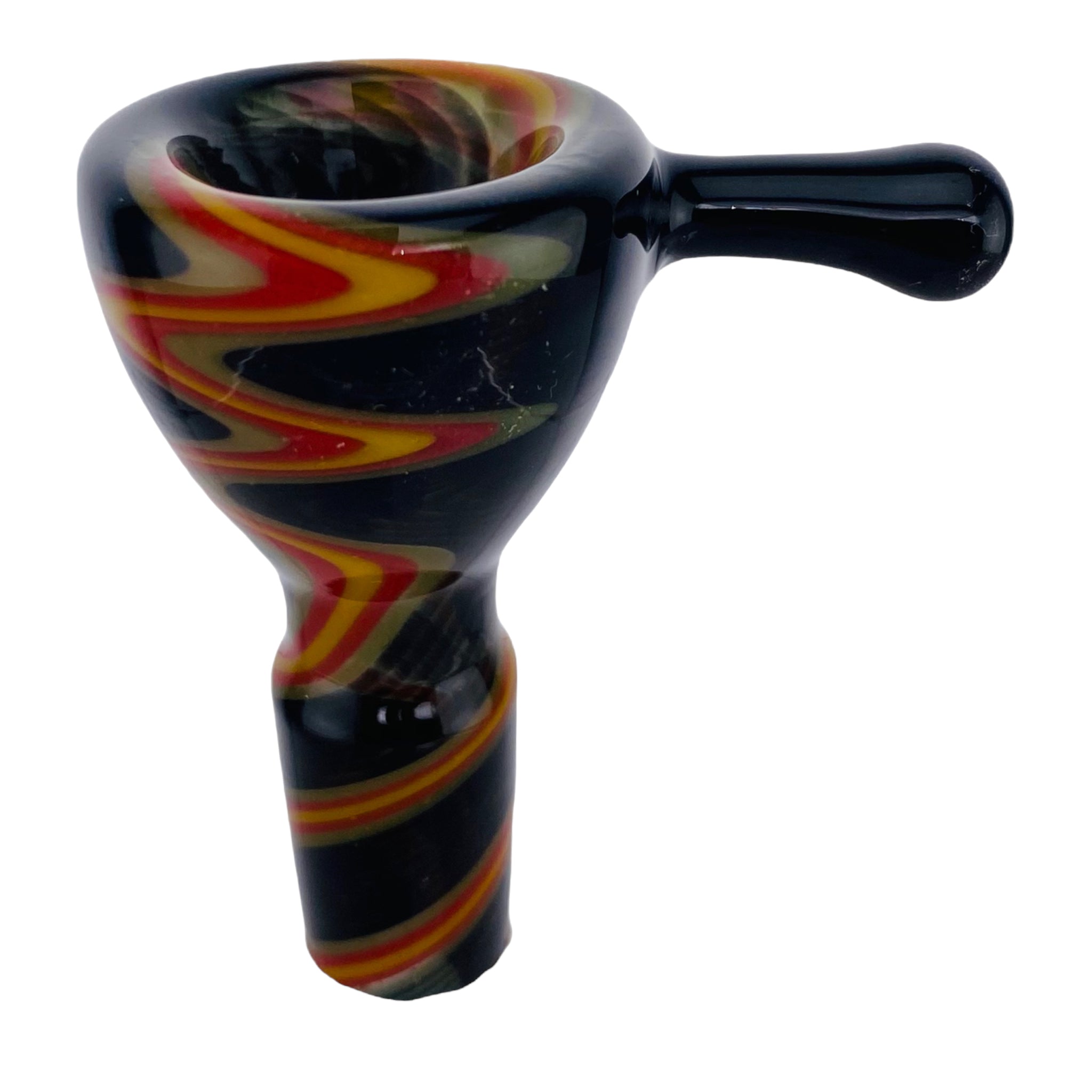 14mm Flower Bowl - Full Color Rasta Wig Wag Bong Bowl Piece