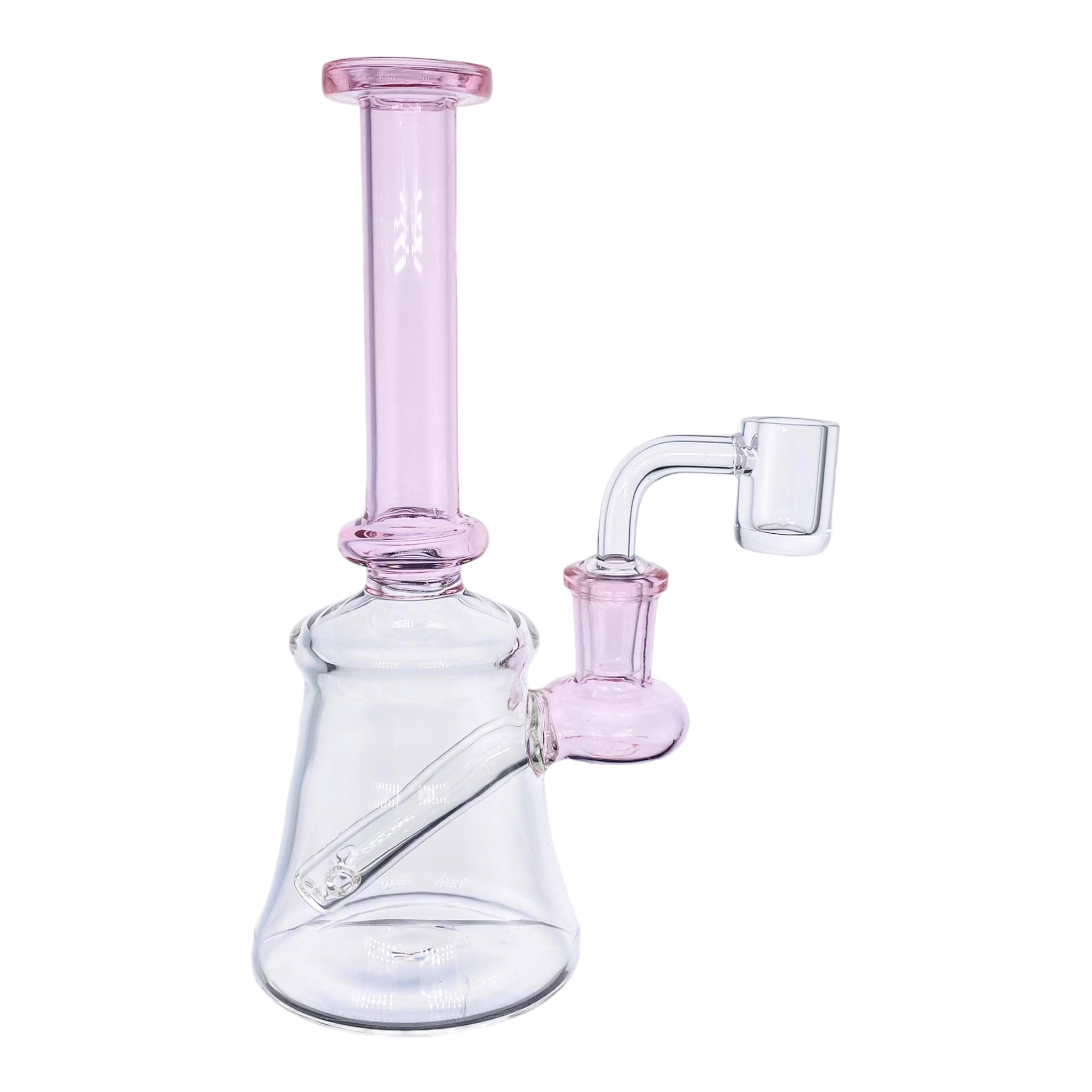 Cute girly Mini Tube Dab Rig With Pink Mouthpiece