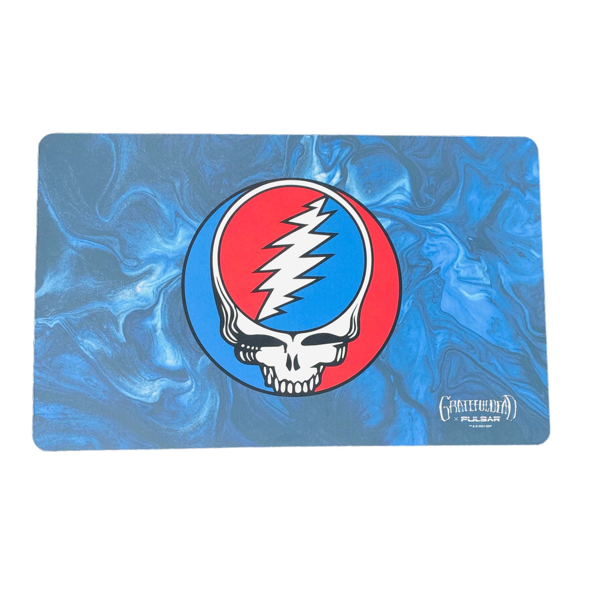 Grateful Dead - Pulsar Fabric Top Dab Mat Steal Your Face Swirls 16"x10"