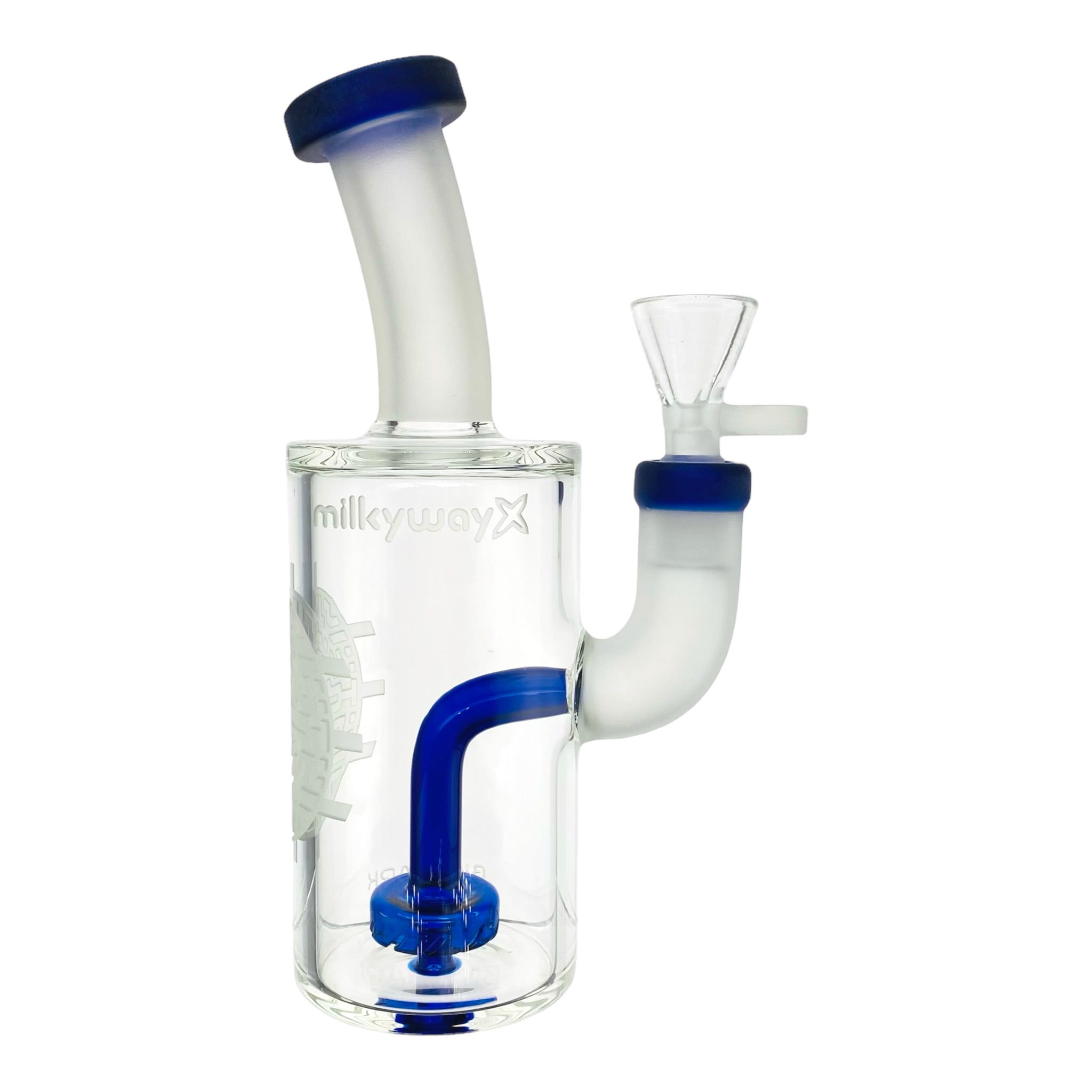 Milkyway Glass - Bio-Seal 7″ Dab Rig Blue And Clear