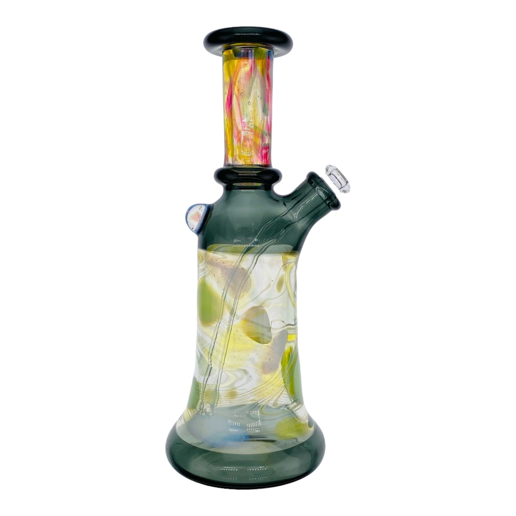 heady glass Arko Glass - Shadow Black And Stained Glass Mini Tube Dab Rig