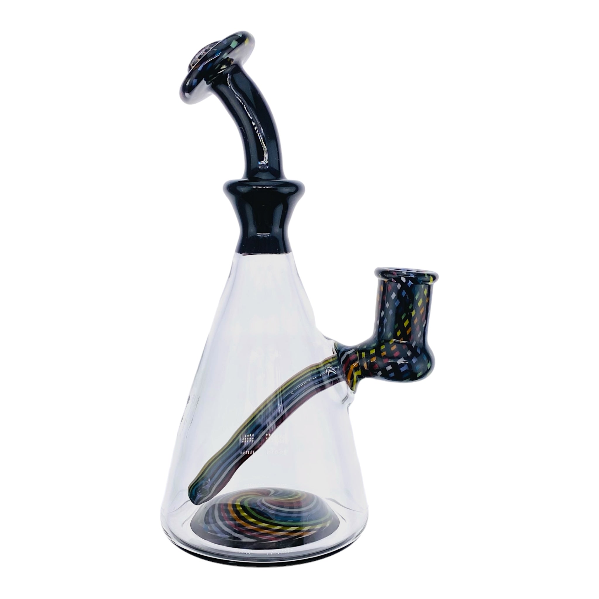 heady glass Borofarm - Rainbow & Black Line Work Banger Hanger Dab Rig for sale