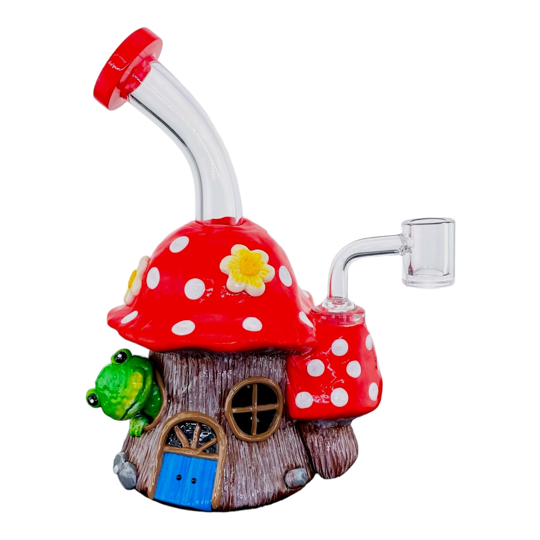 cute Red And White Mushroom Small Dab Rig With Frog for sale