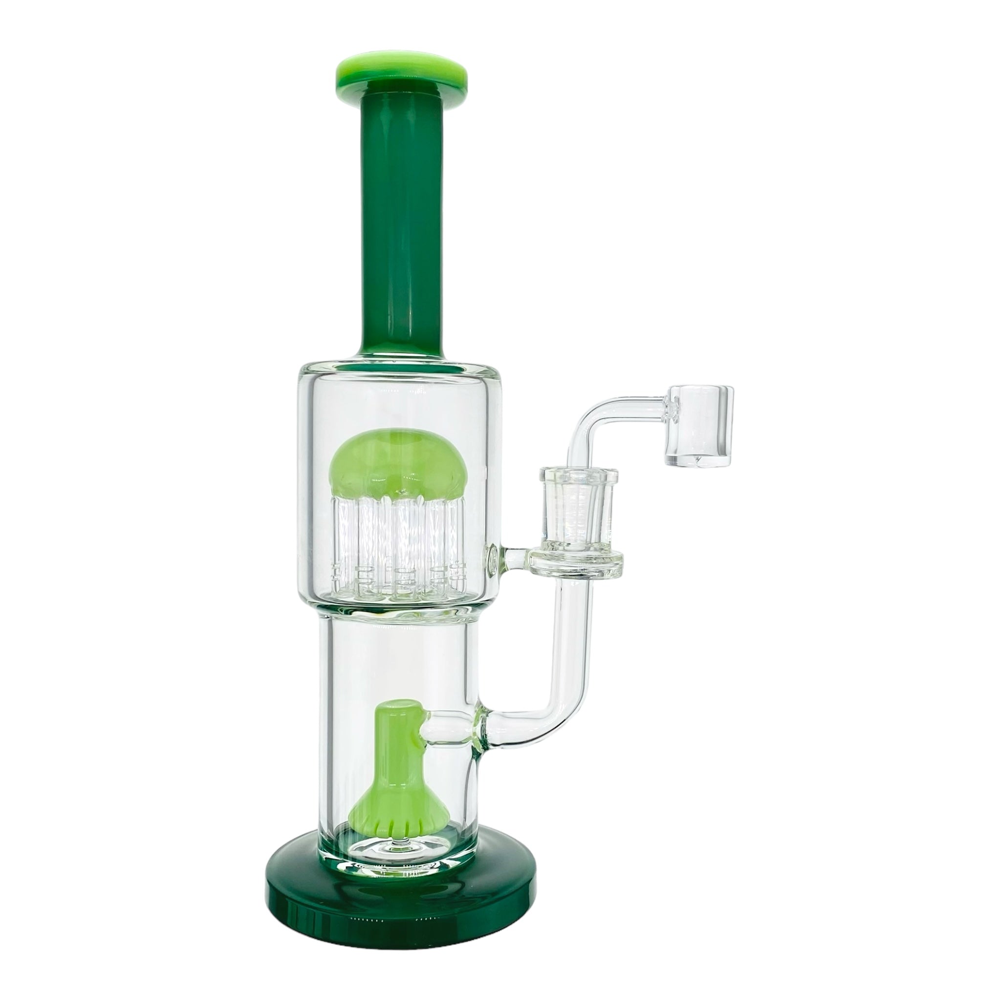 cute and girly Green Double Perc Dab Rig Or Bong for sale