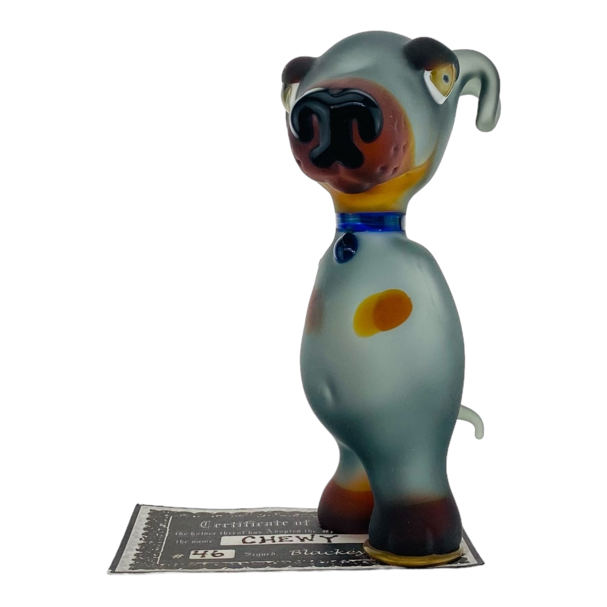 heady glass custom dog shaped glass smoking hand pipe for sale