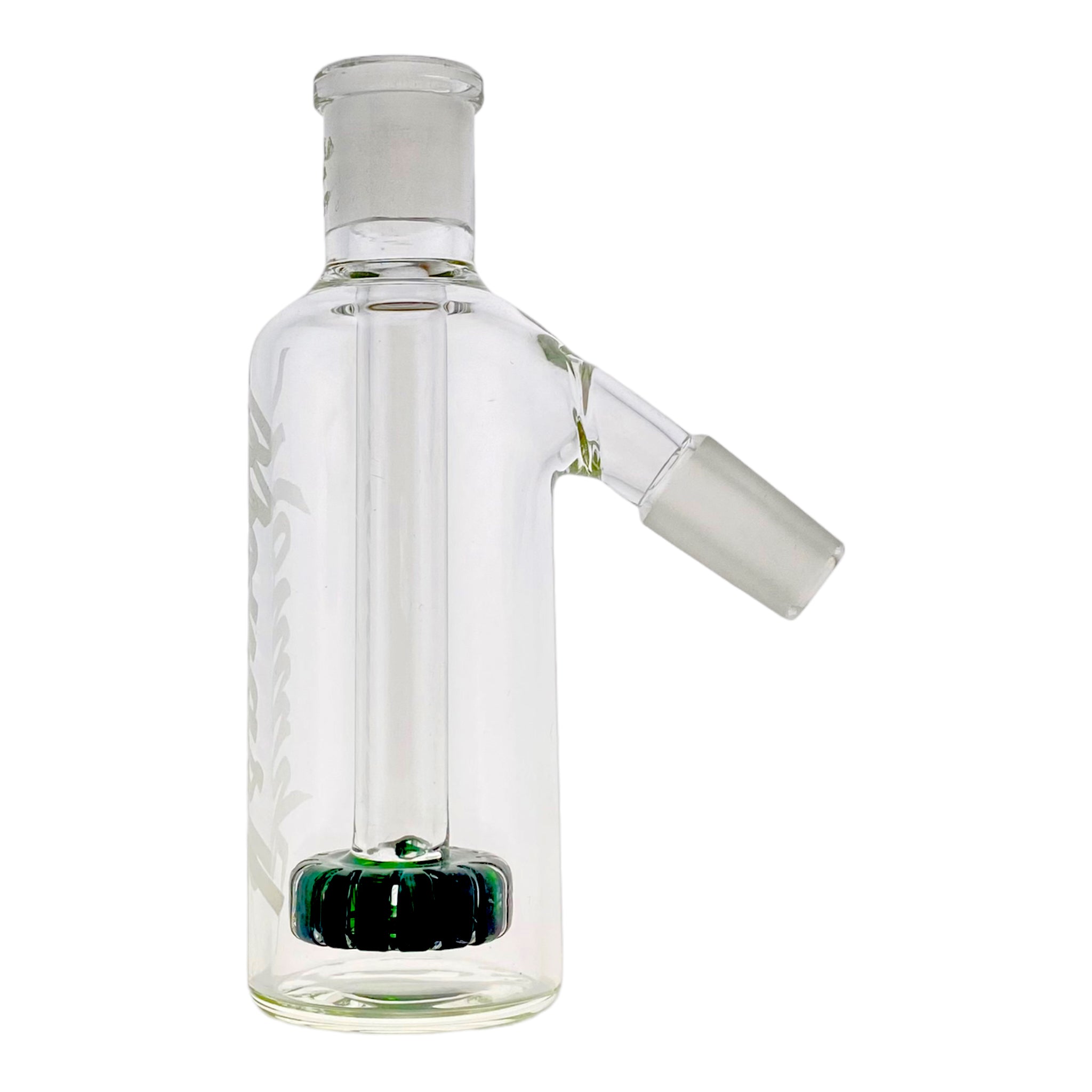 Monark Glass - 14mm Ash Catcher With 45 Degree Joint And Green Shower Head Perc