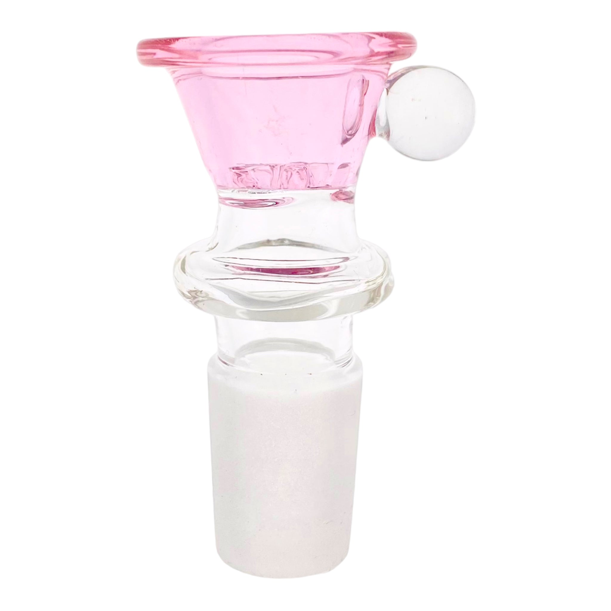 18mm Flower Bowl - Pink Funnel With Built In Glass Screen