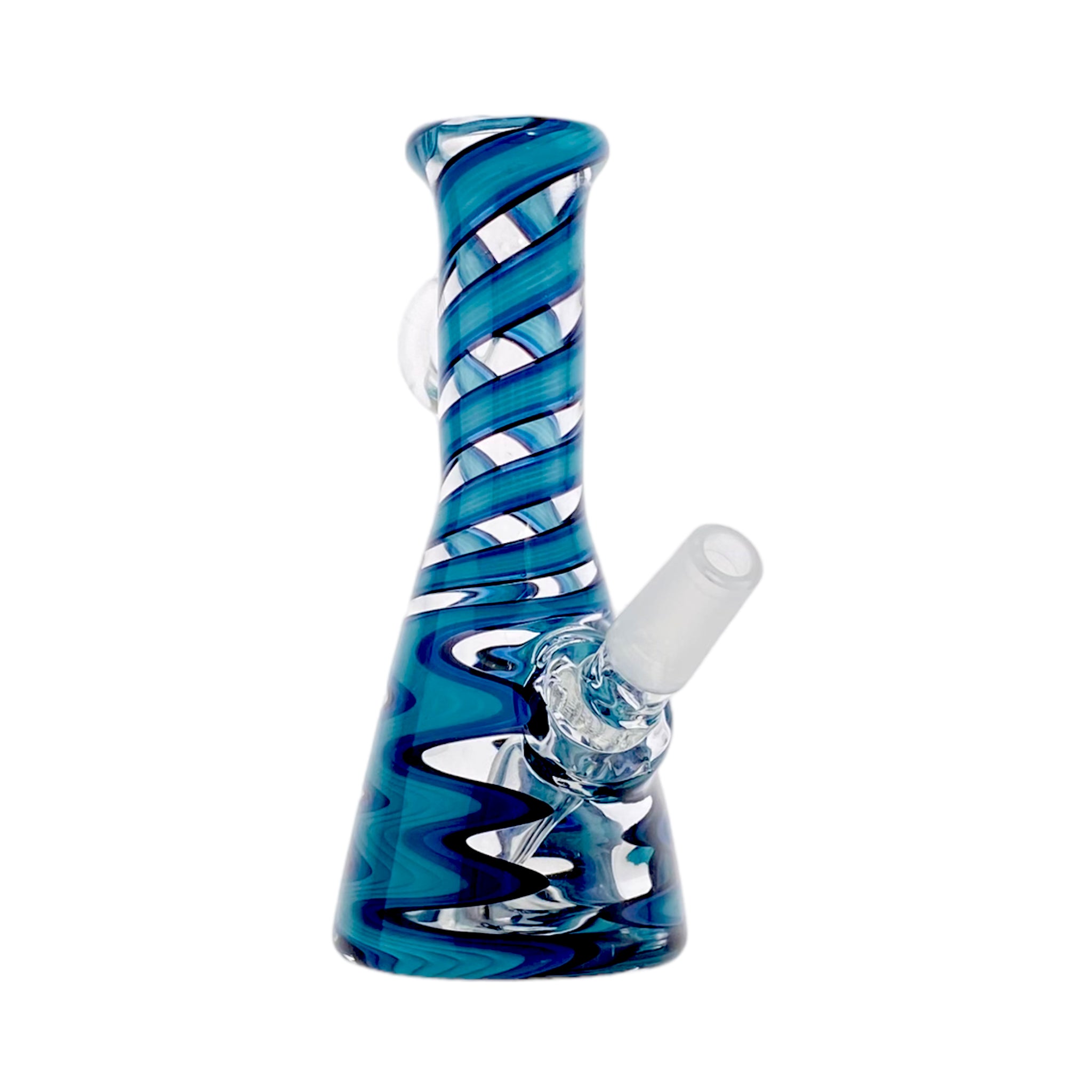 Nerv Glass - 10mm Pendant Dab Rig With Blue Wig Wag Twist