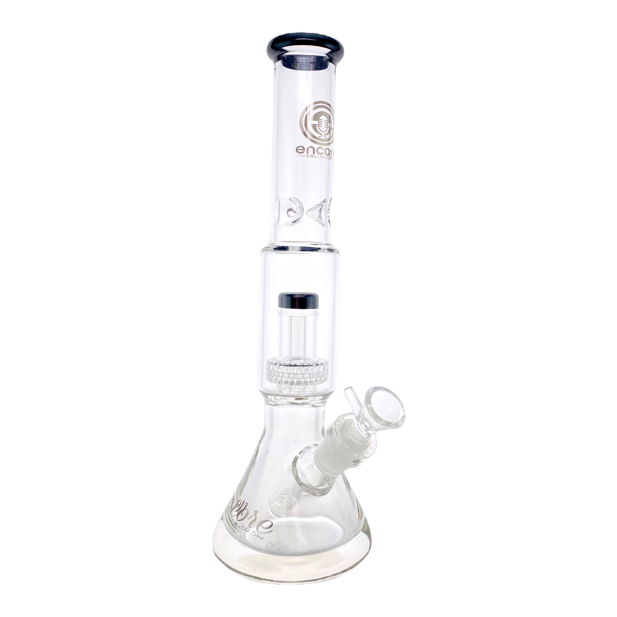 Encore Glass Beaker Base Bong With Perc & Extra Thick Base - Black