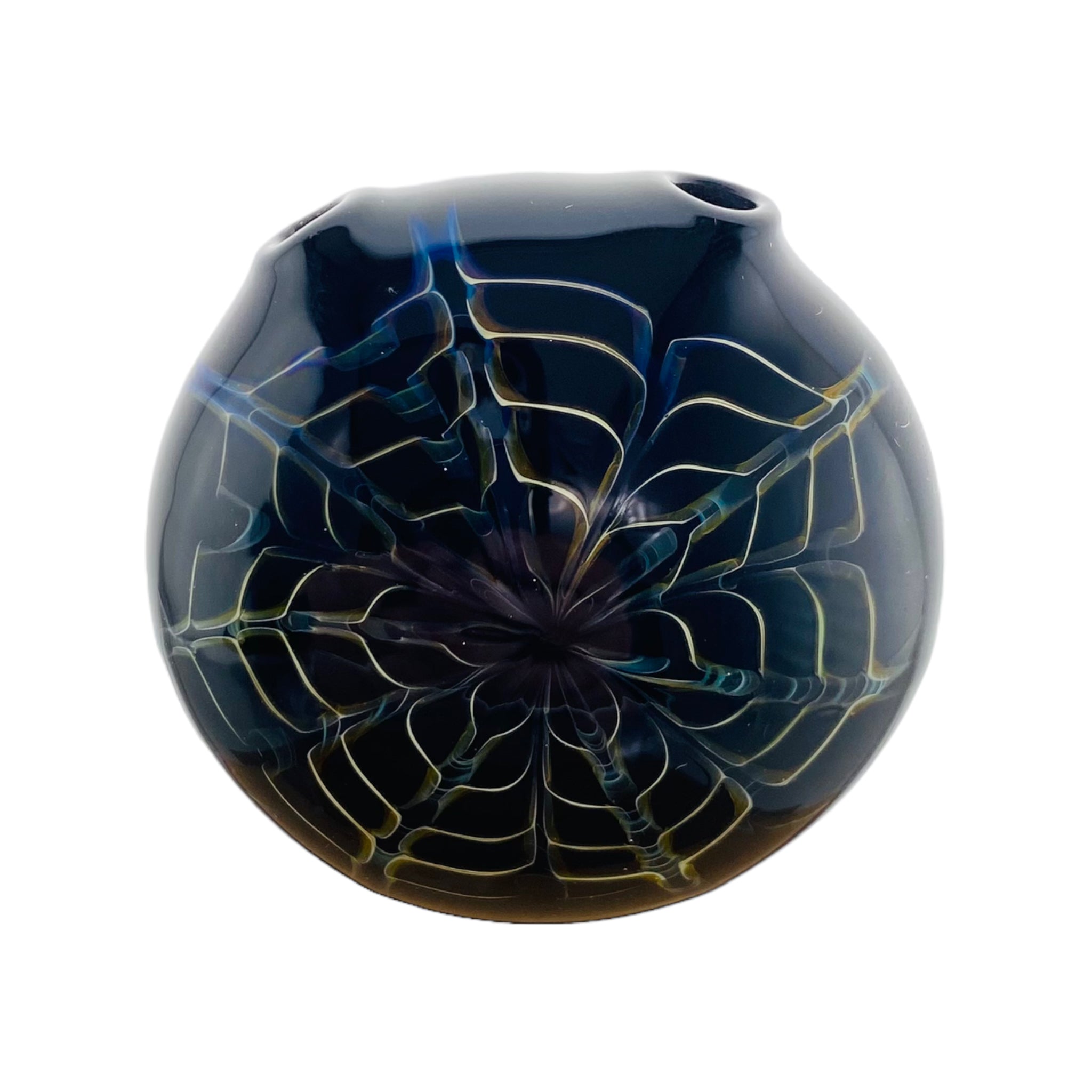 Black Sunflower Glass Pendant necklace