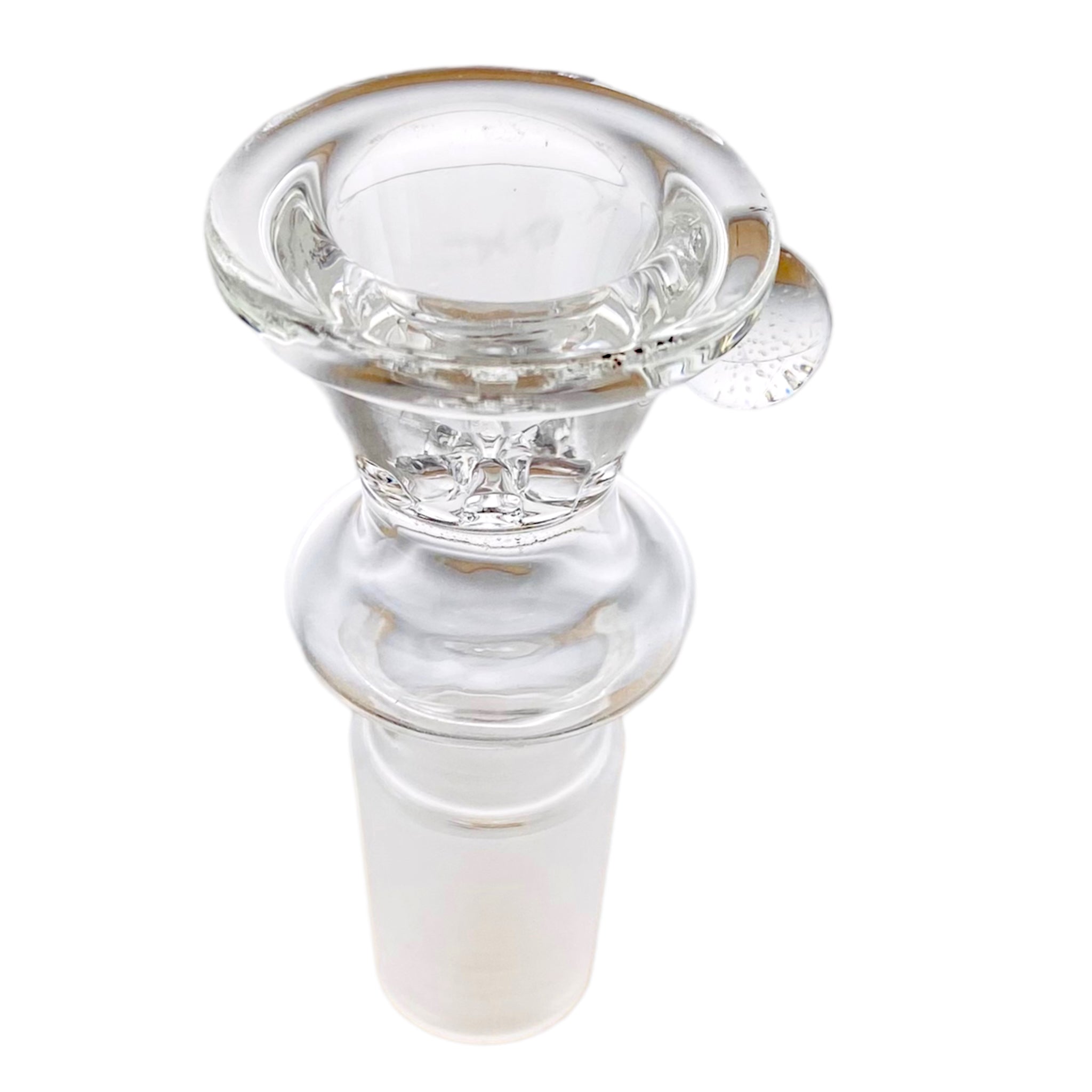 18mm Flower Bowl - Large Martini Funnel Bong Bowl Piece With Built In Screen - Clear