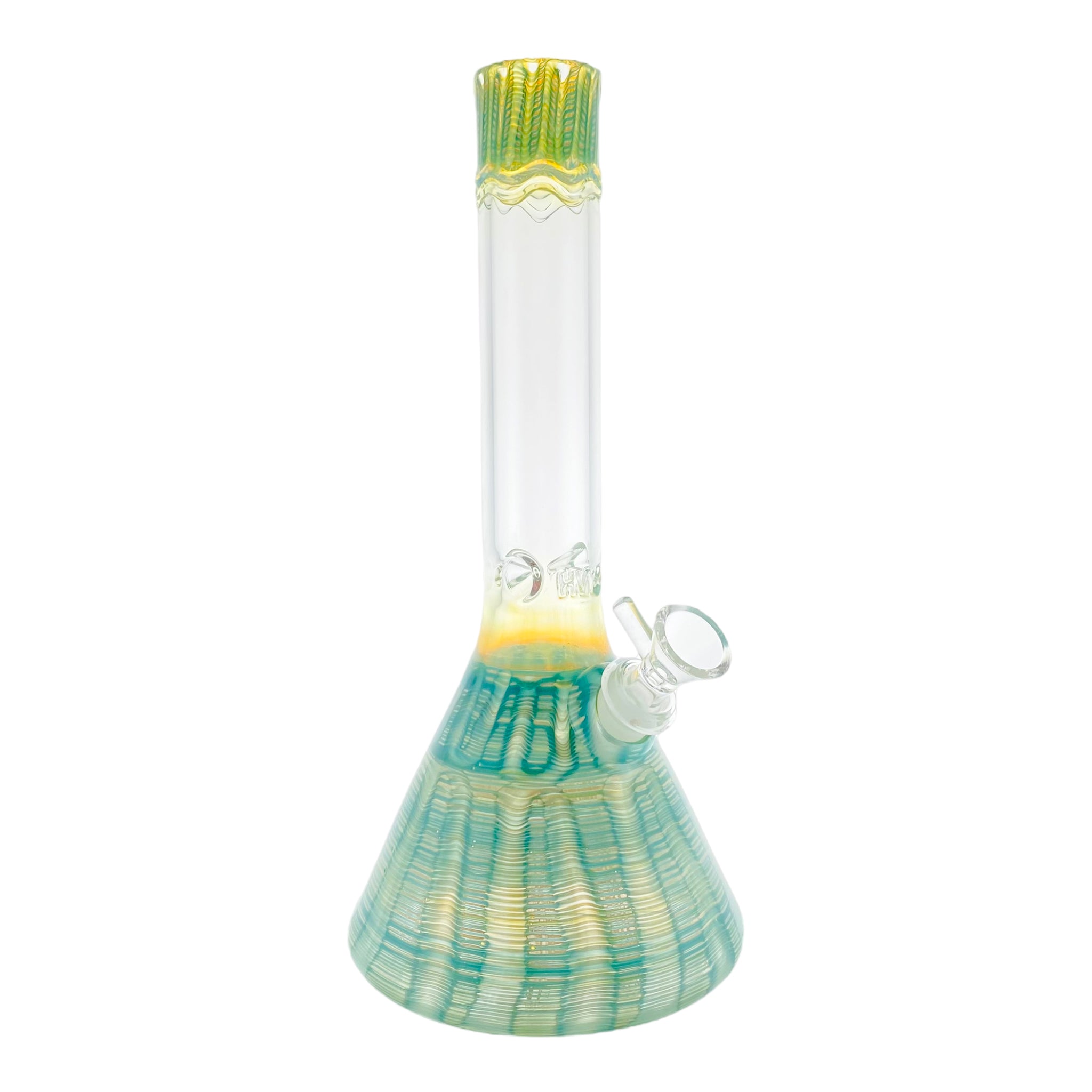 HVY Glass - Teal Wrap And Wrake Beaker Bong