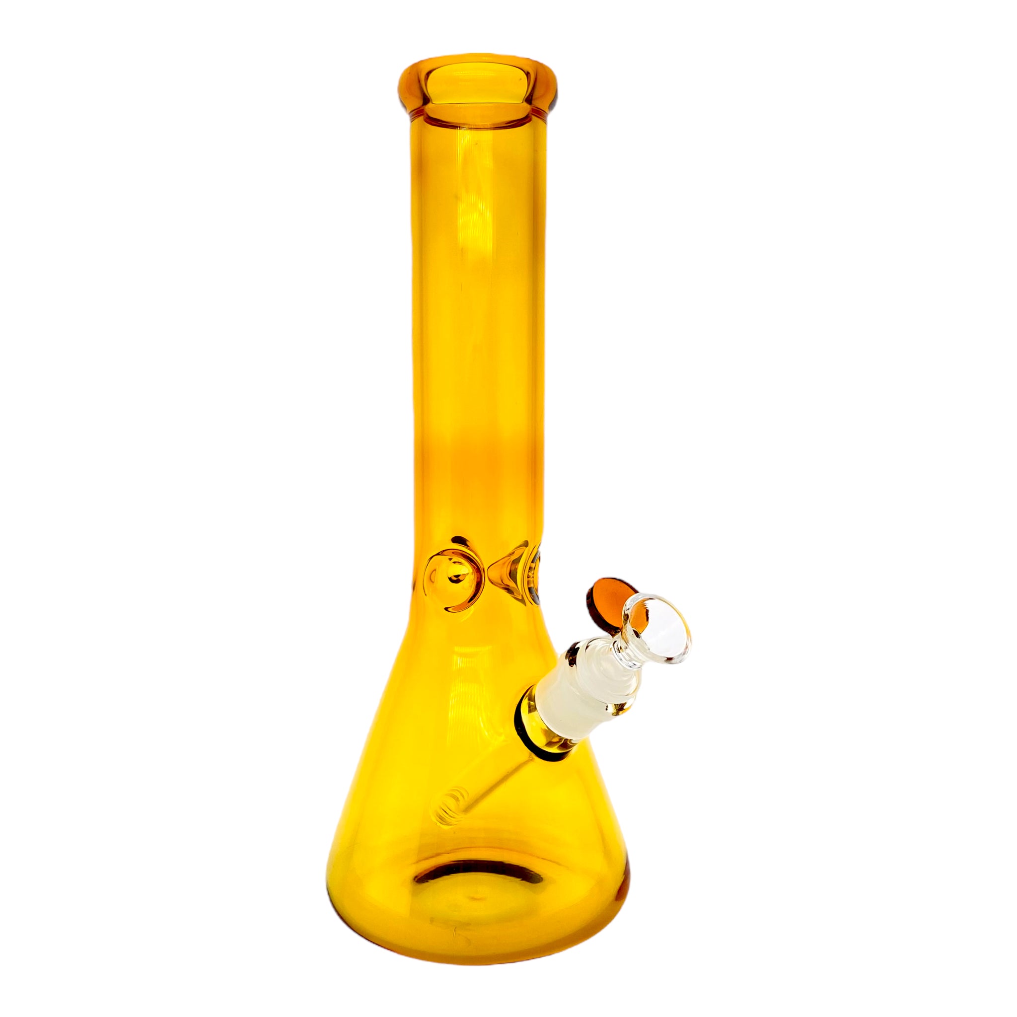 12 Inch Full Amber Brown Beaker Base Glass Bong