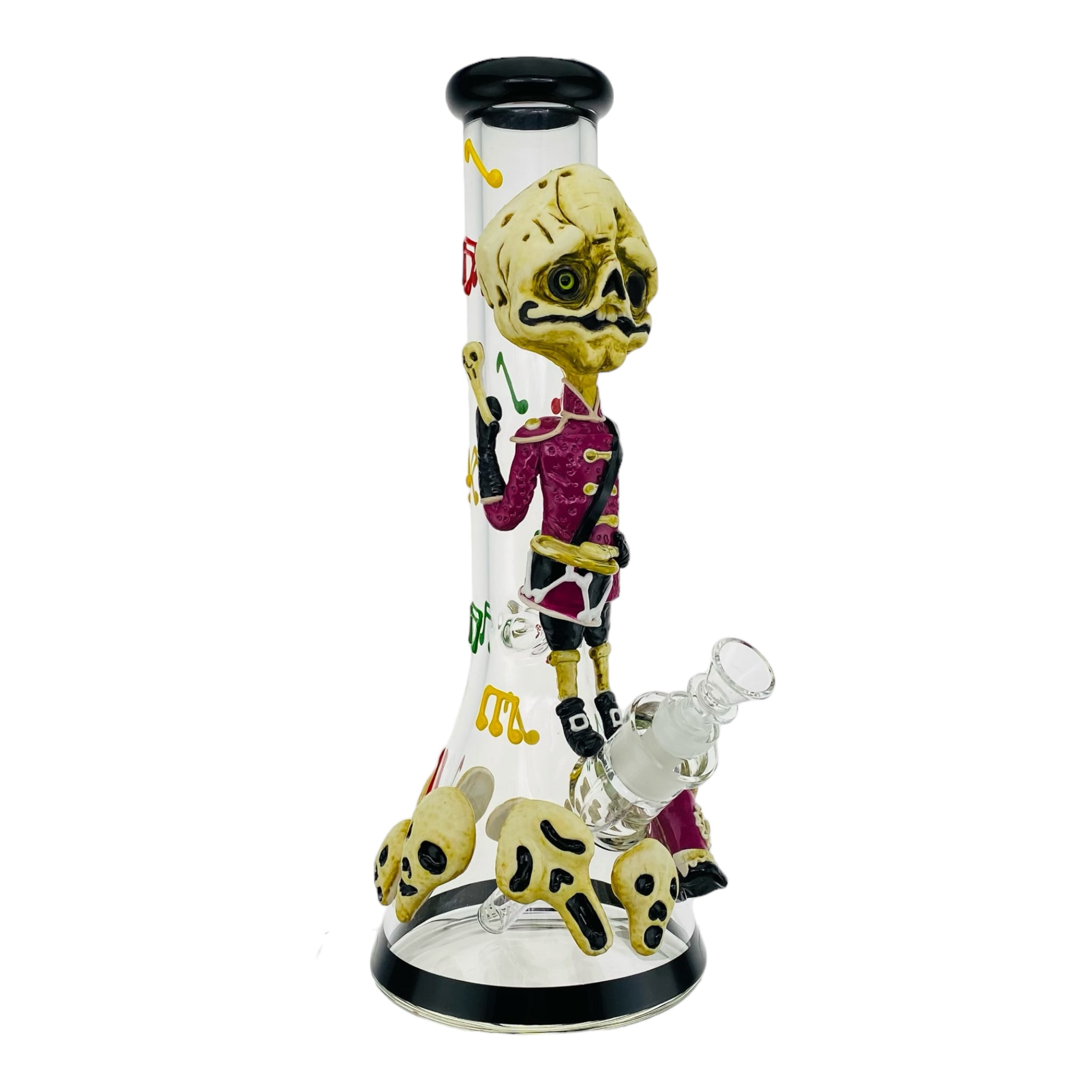 12 Inch Skeleton Drummer Boy Beaker Bong