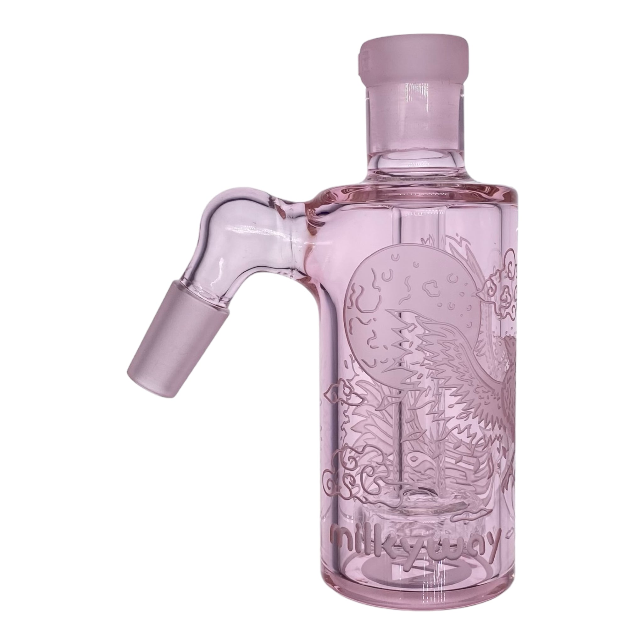Wilkyway Glass - Phoenix Wet Ashcatcher for bongs 14mm 45 Degree - Pink