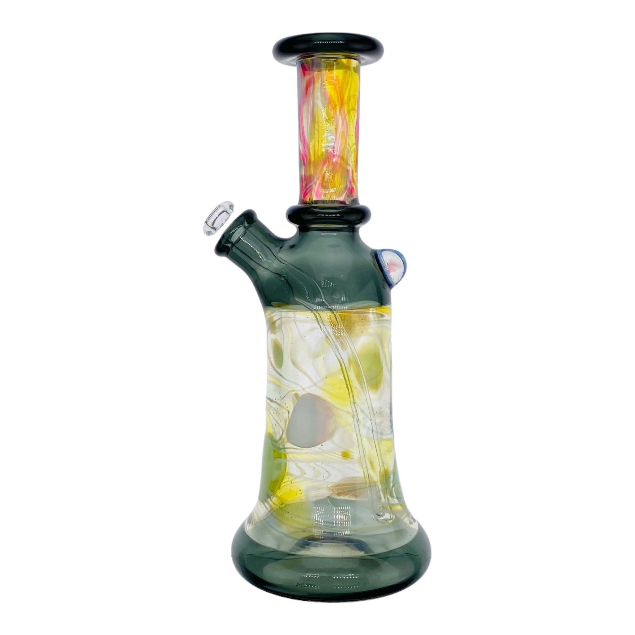 heady glass Arko Glass - Shadow Black And Stained Glass Mini Tube Dab Rig