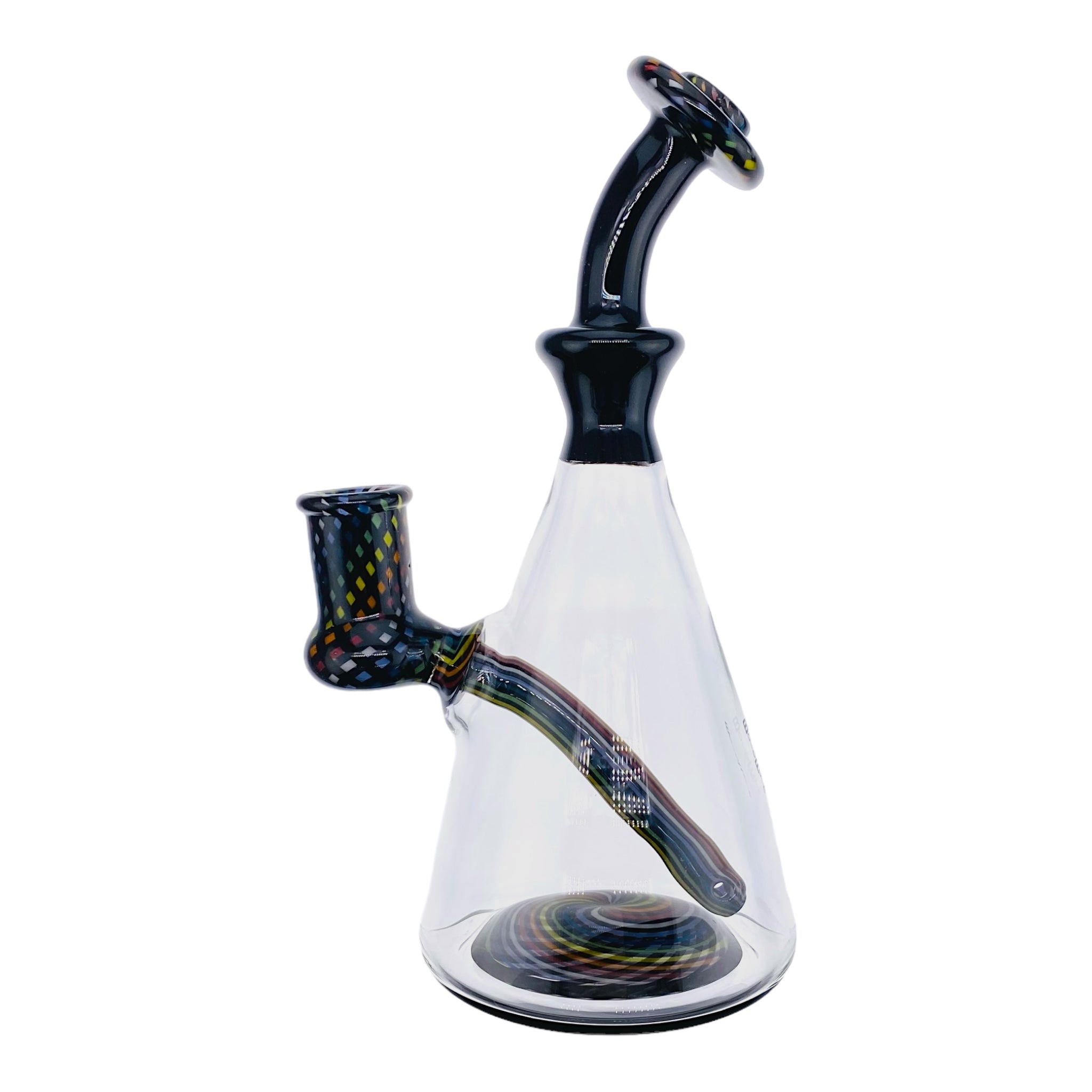 heady glass Borofarm - Rainbow & Black Line Work Banger Hanger Dab Rig for sale