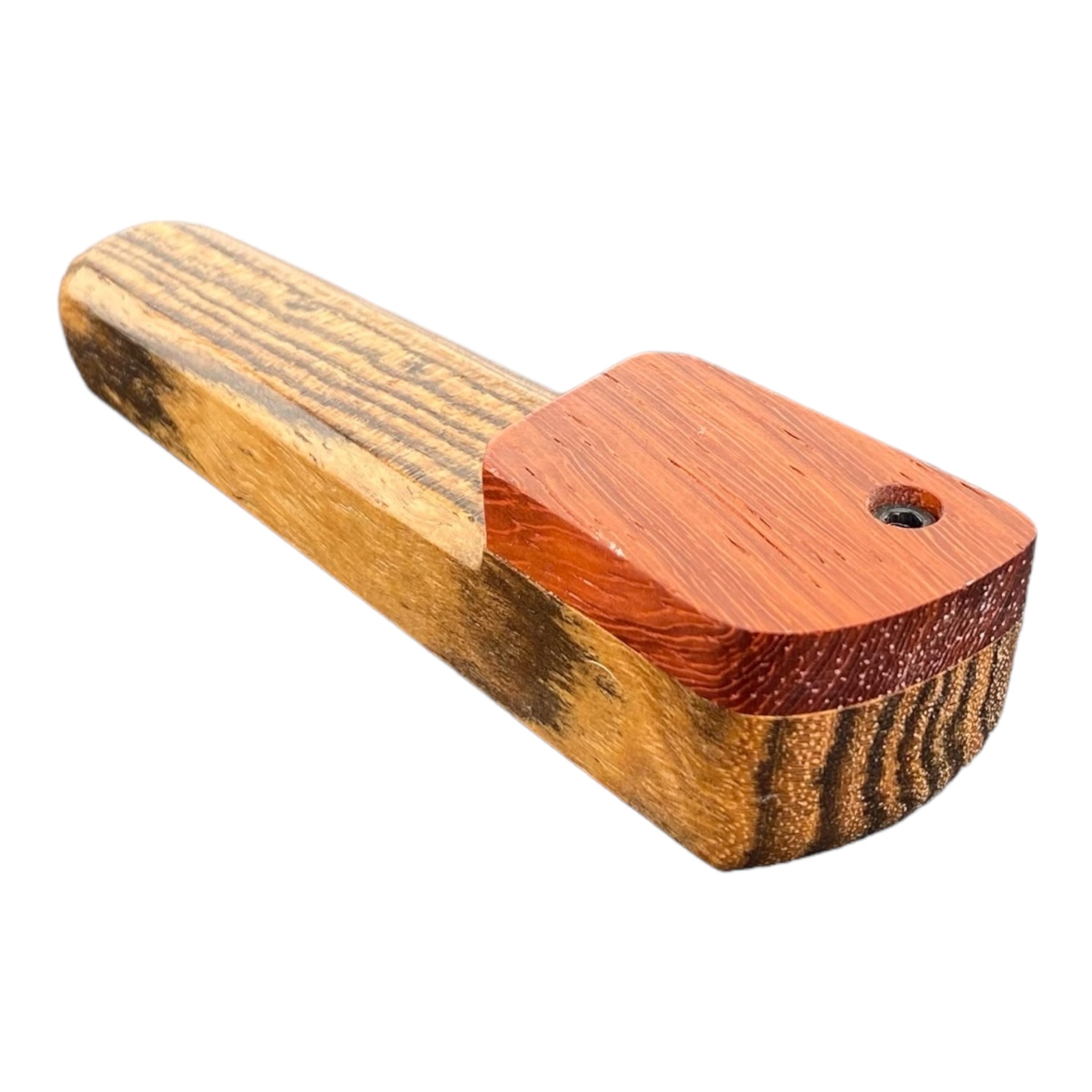 Wood Hand Pipe - Rectangle Wood Pipe With Swivel Lid