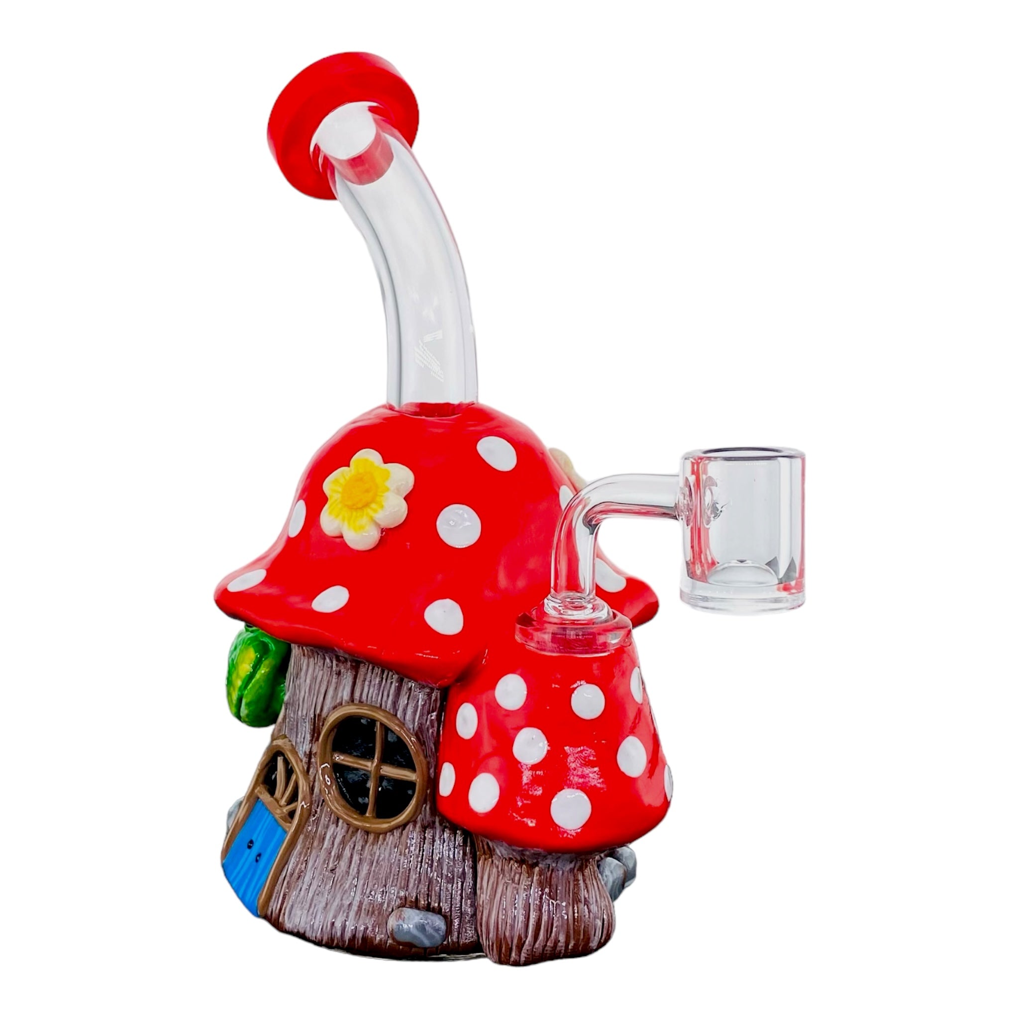 cute Red And White Mushroom Small Dab Rig With Frog for sale