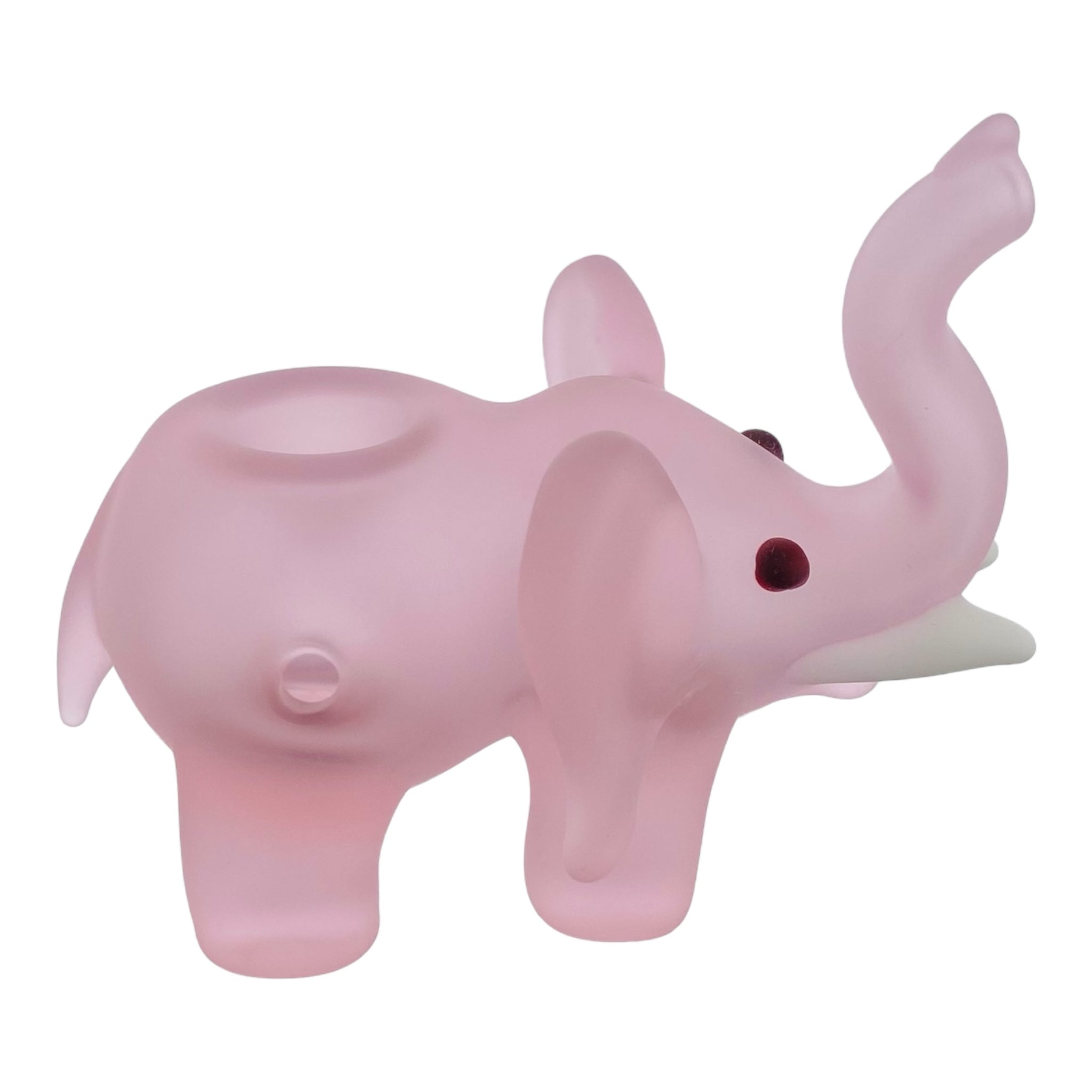 cute and girly Sandblasted Pink Elephant Glass Hand Pipe for sale