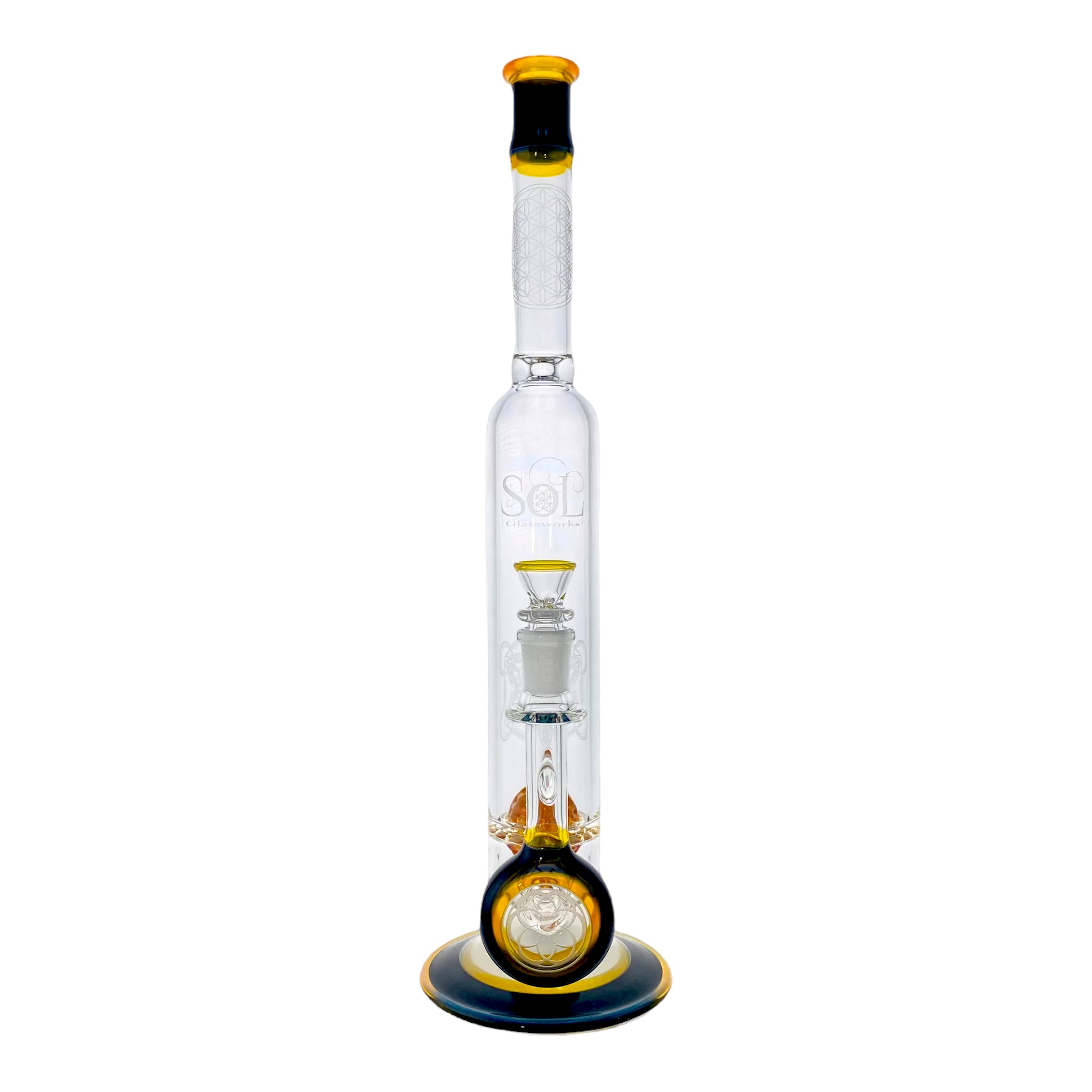 Seed Of Life Glassworks - SoL 60 Lace-Sphere Perc Sacred-G Sandblasted