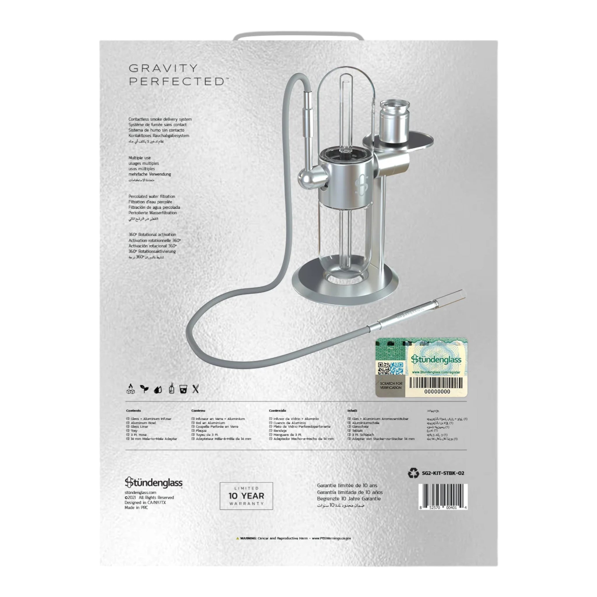 Stündenglass Gravity Infuser - Silver