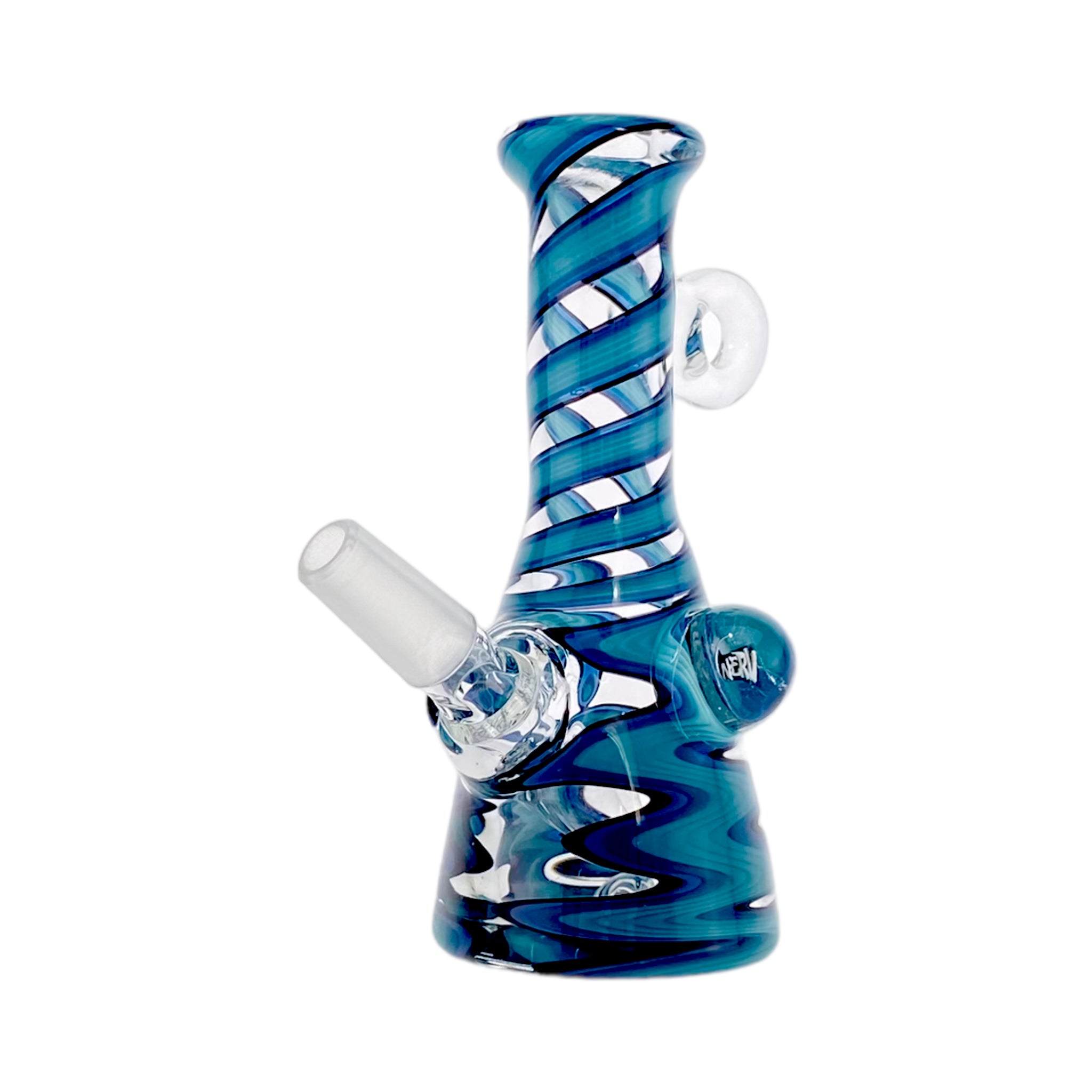 Nerv Glass - 10mm Pendant Dab Rig With Blue Wig Wag Twist