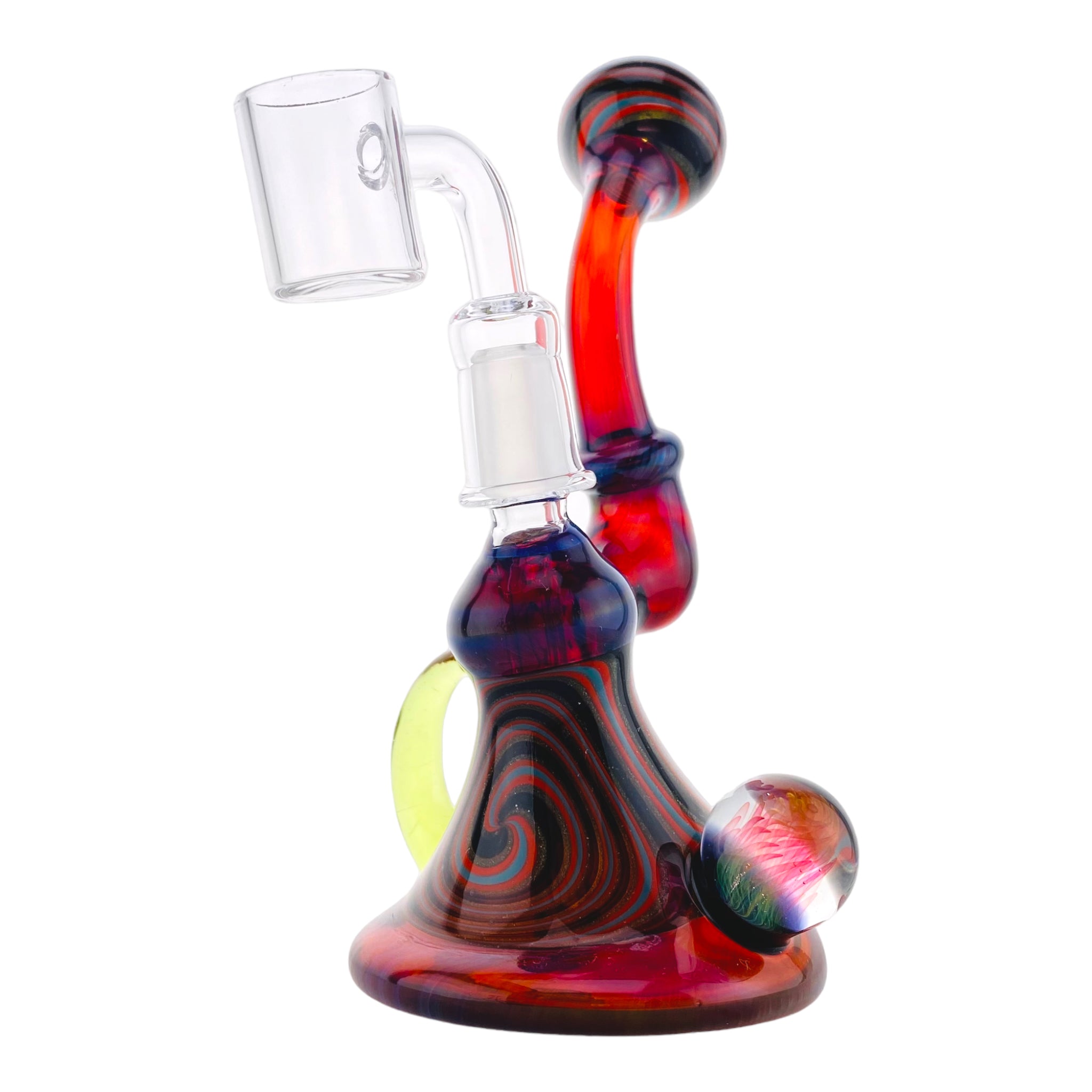 Crux Glass - Custom Alientech Red Dab Rig With Wig Wag Sections And Horns