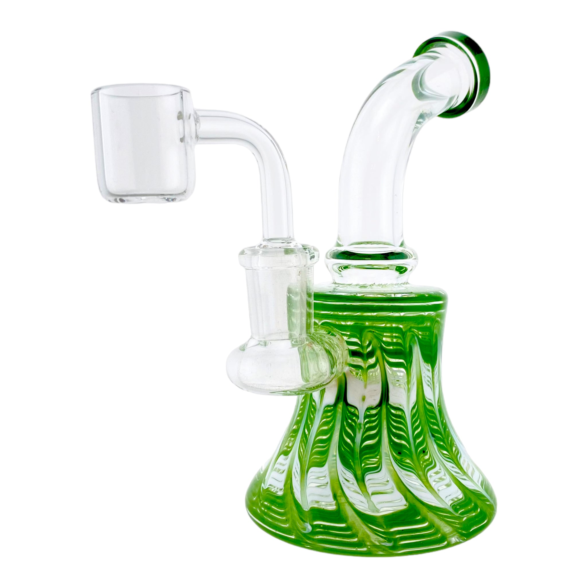 Small Dab Rig With Green Wrap And Rake