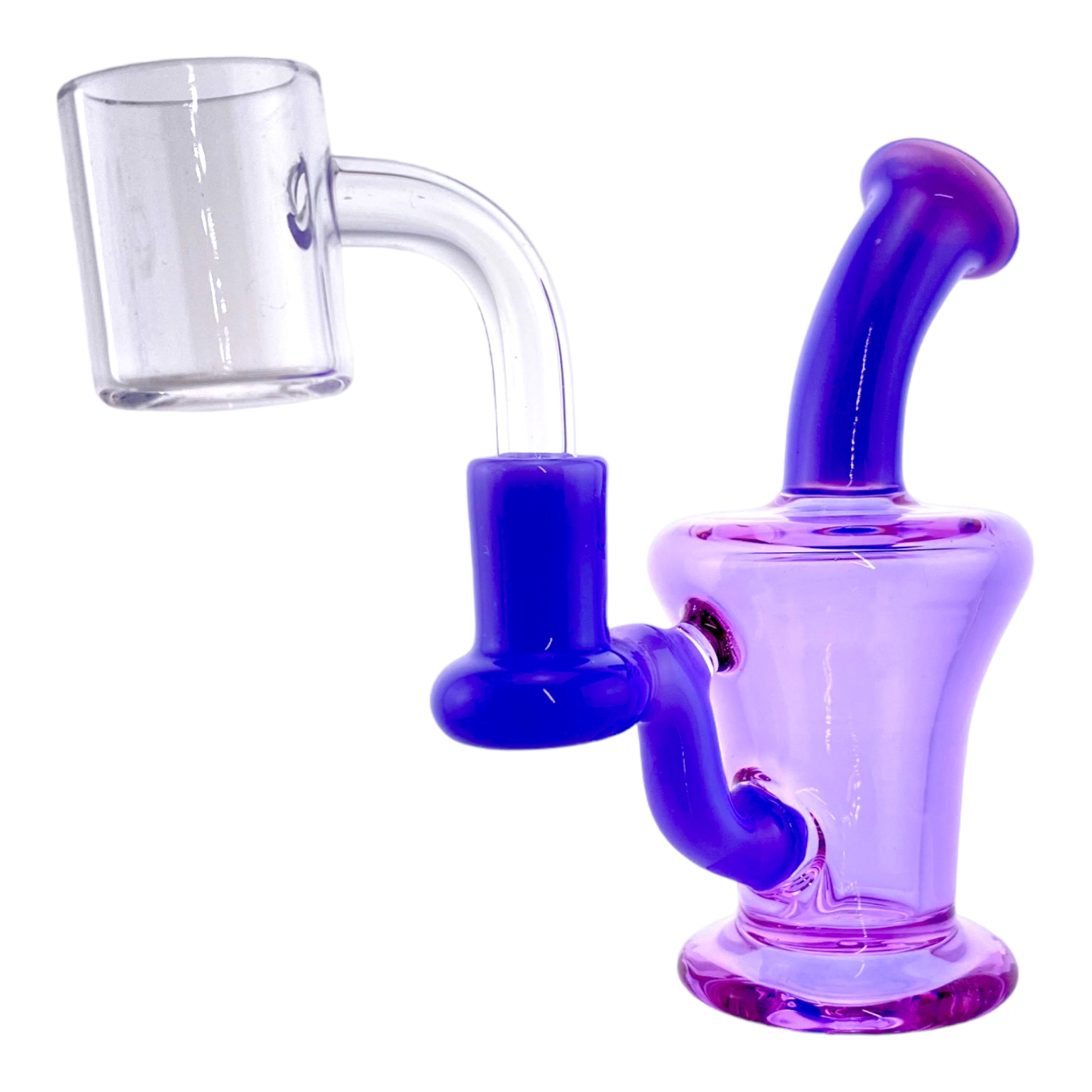Mini 10mm Purple Dab Rig With Lamp Can Shape
