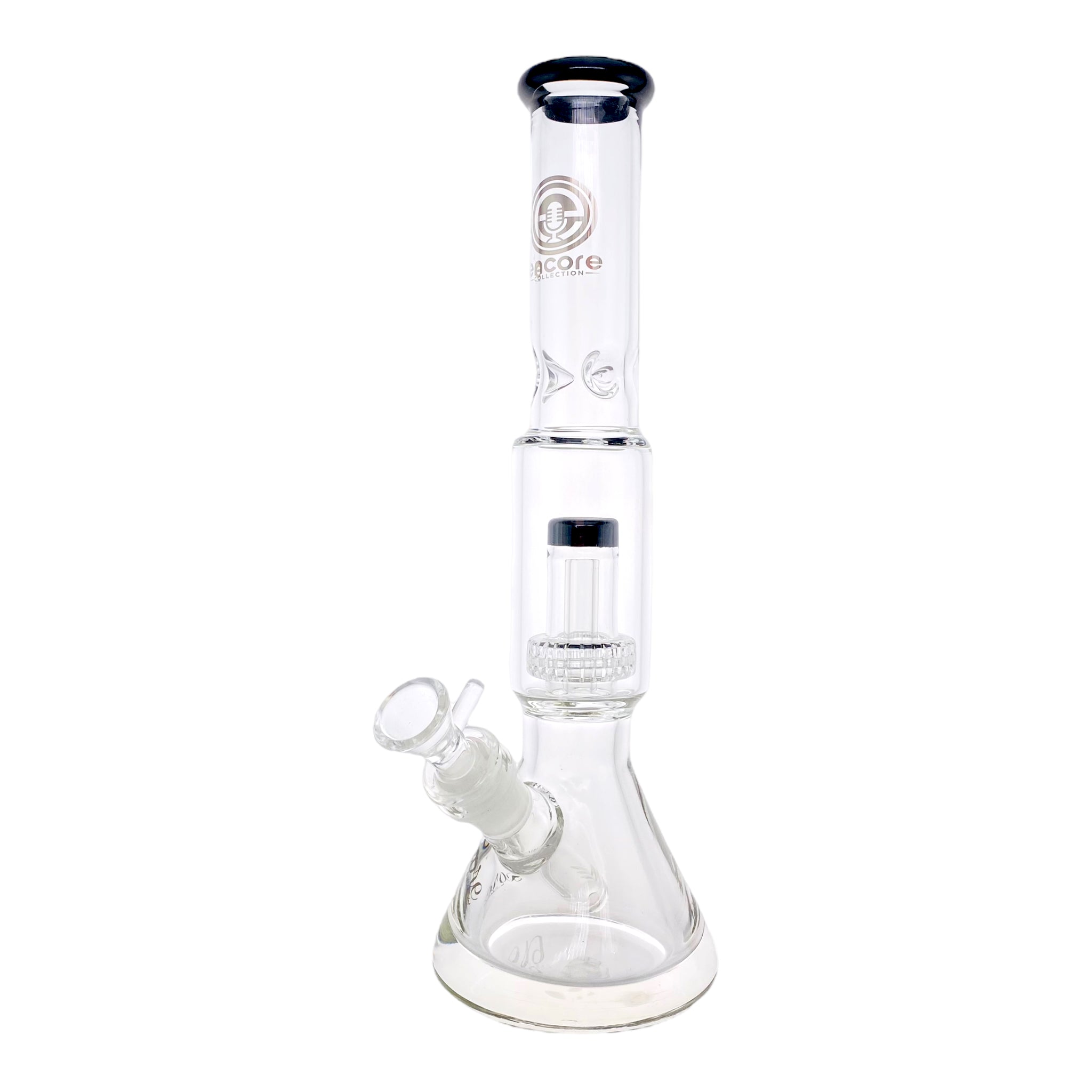 Encore Glass Beaker Base Bong With Perc & Extra Thick Base - Black