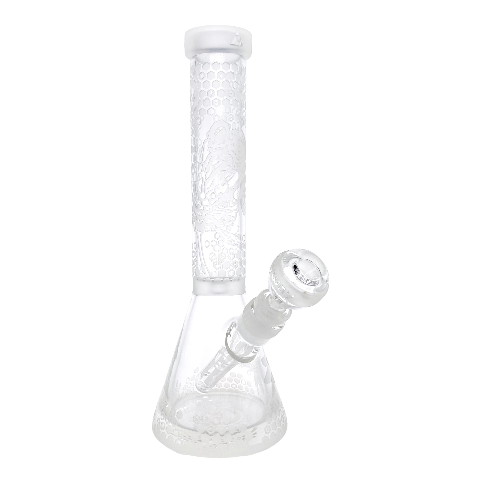 Milkyway Glass - 11 Inch Sandblasted Mini Bee Apiary Beaker Base Bong