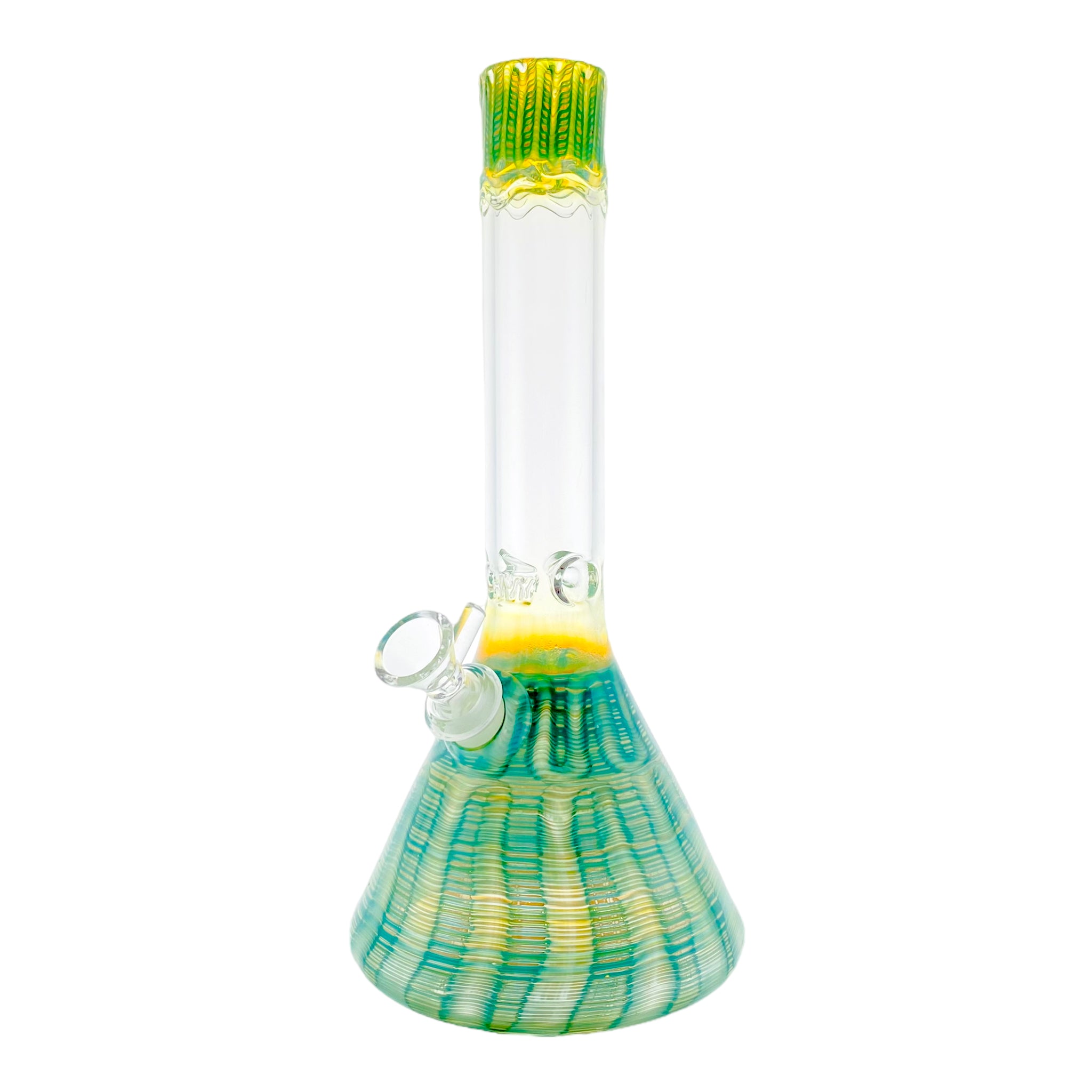 HVY Glass - Teal Wrap And Wrake Beaker Bong