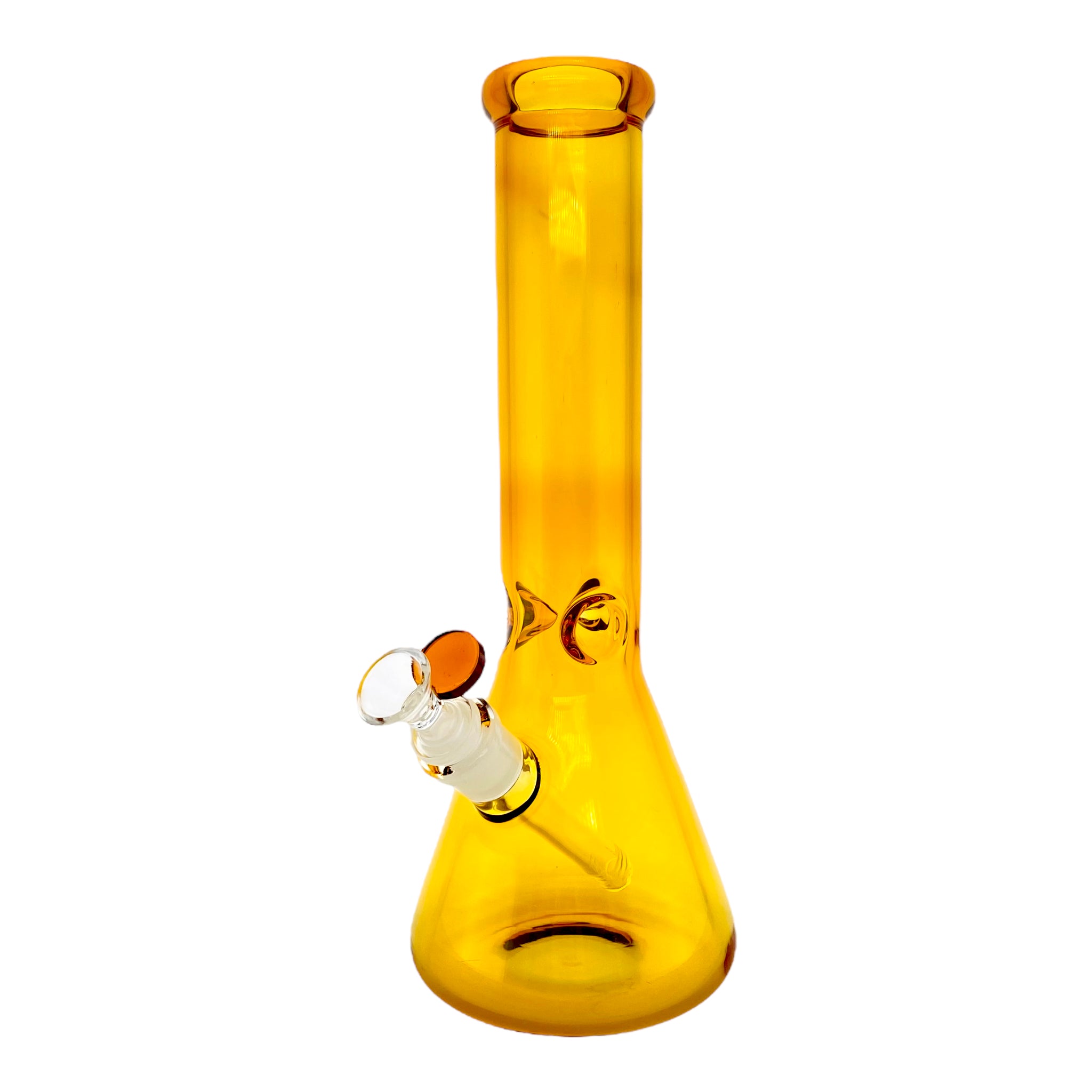 12 Inch Full Amber Brown Beaker Base Glass Bong