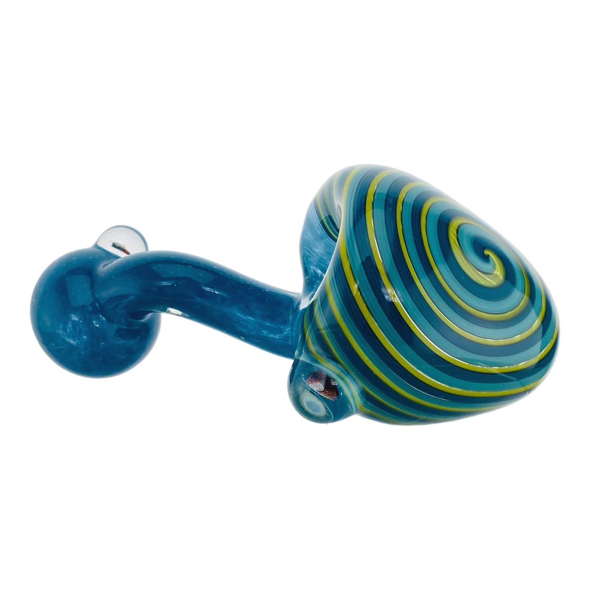 Blue Sherlock Glass Pipe With Multicolor Spiral And South Park Millefiori