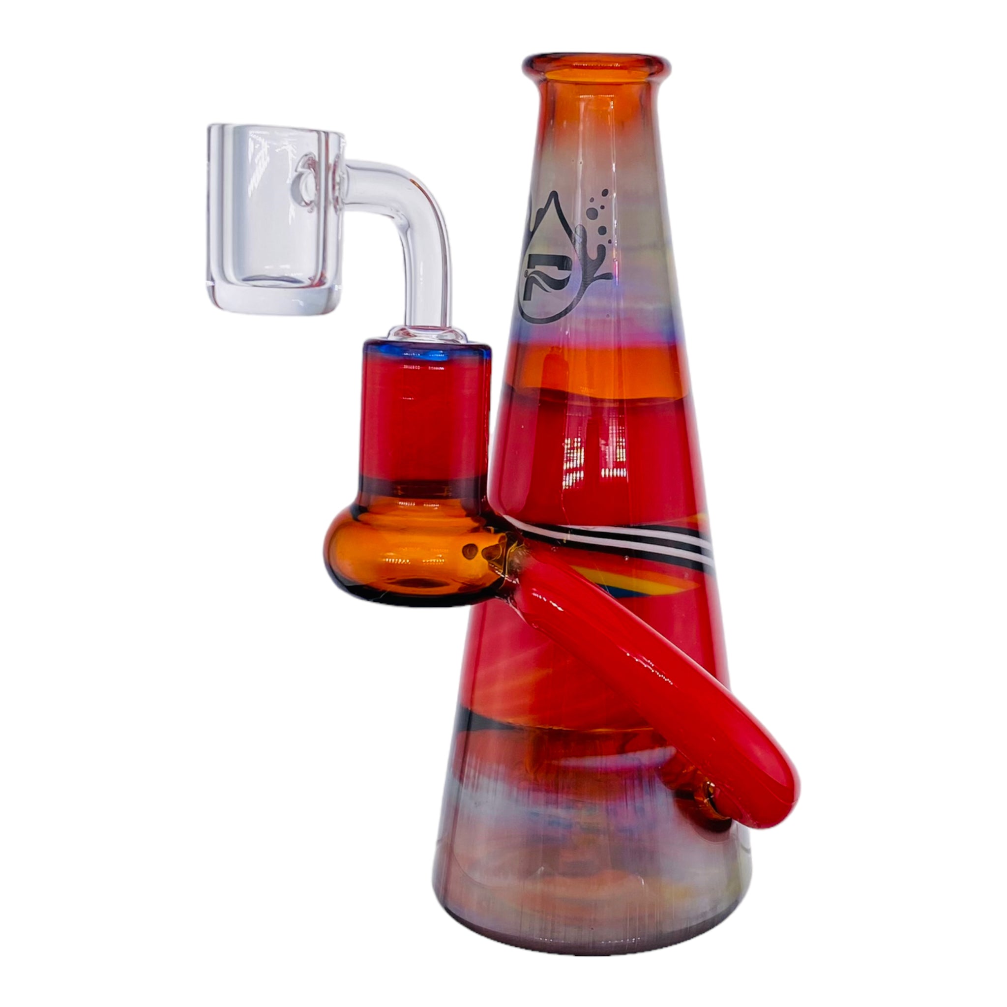 heady glass Pulsar Glass Red Lamp Dab Rig With Wig Wag Linework