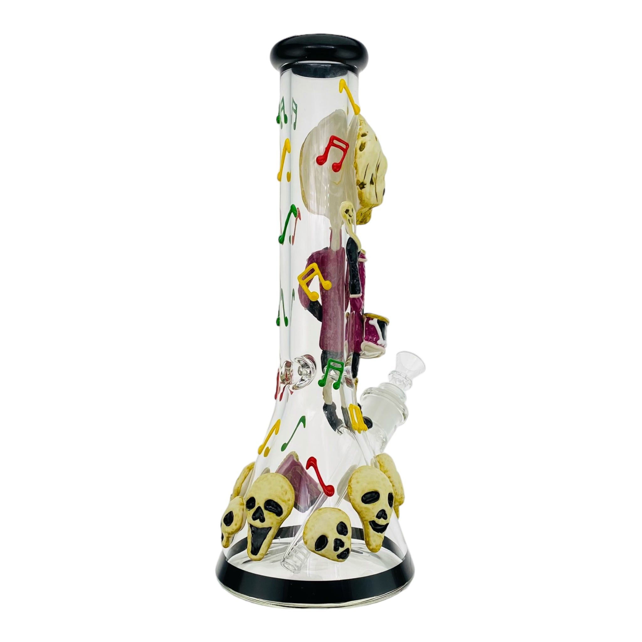 12 Inch Skeleton Drummer Boy Beaker Bong