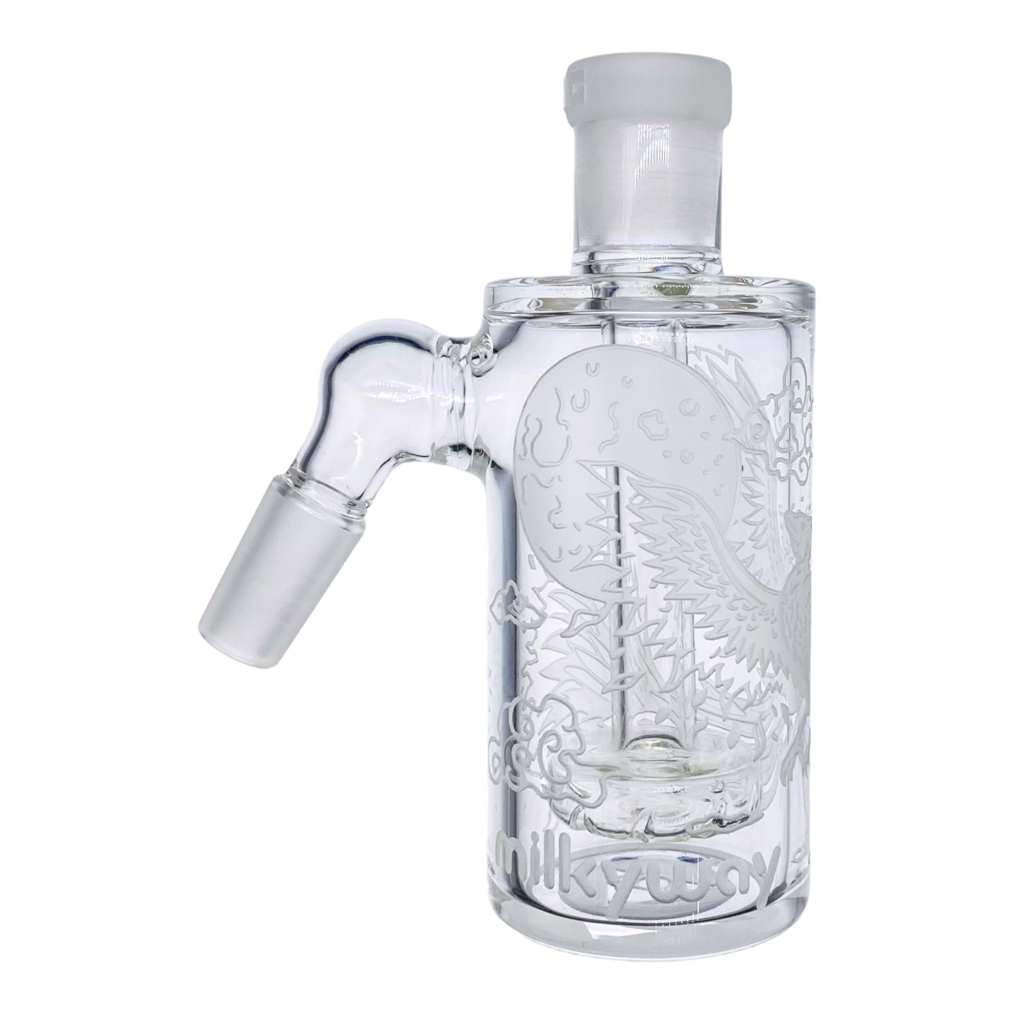 Milkyway Glass - Phoenix Wet Ashcatcher - 45 Degree Male Clear
