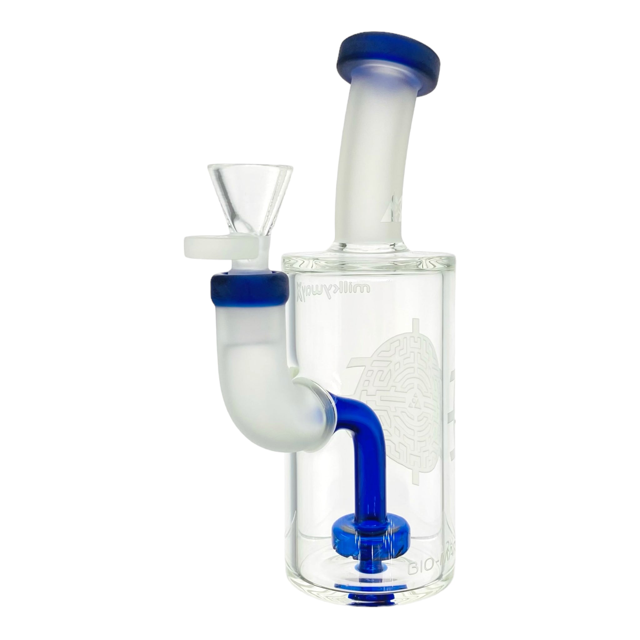 Milkyway Glass - Bio-Seal 7″ Dab Rig Blue And Clear