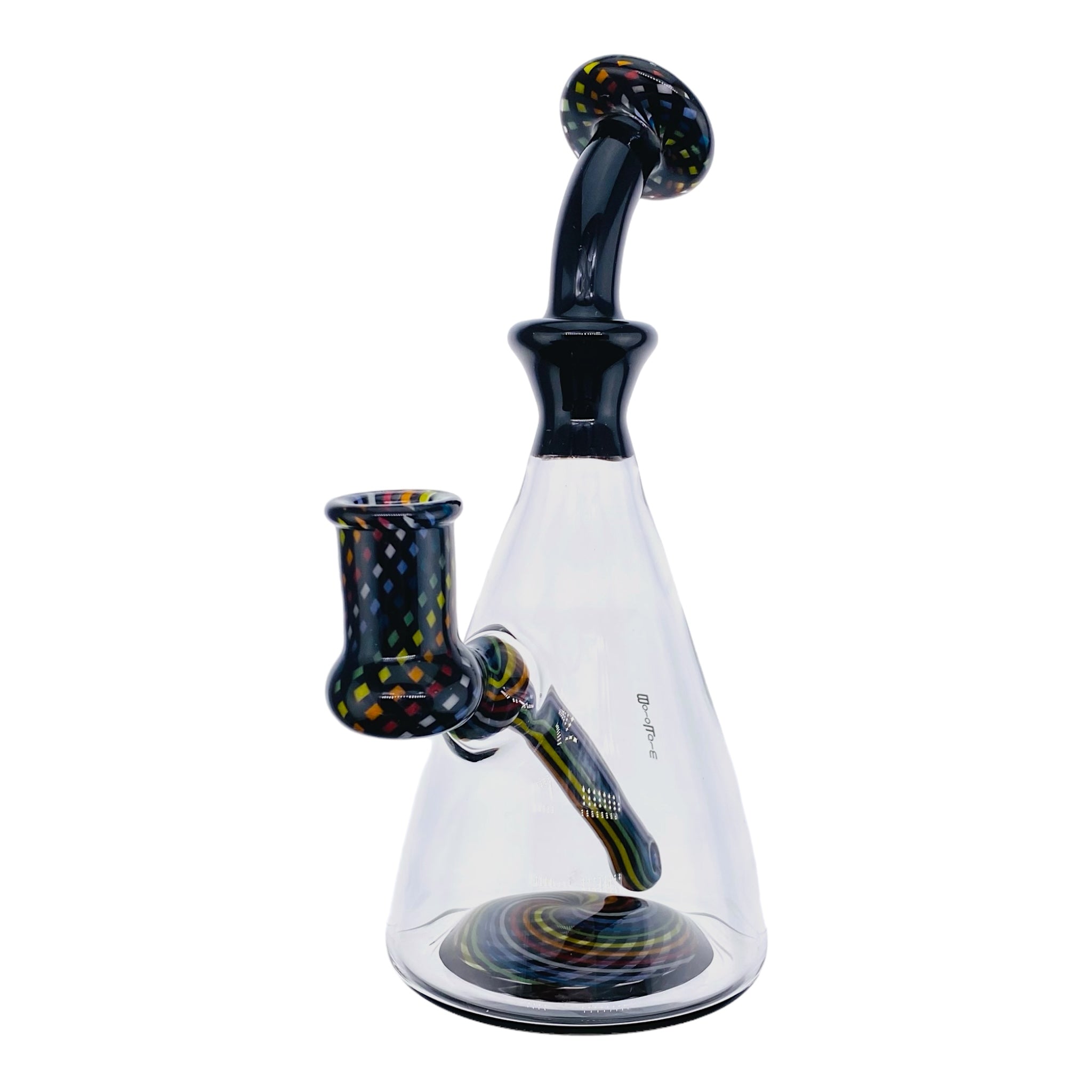 heady glass Borofarm - Rainbow & Black Line Work Banger Hanger Dab Rig for sale
