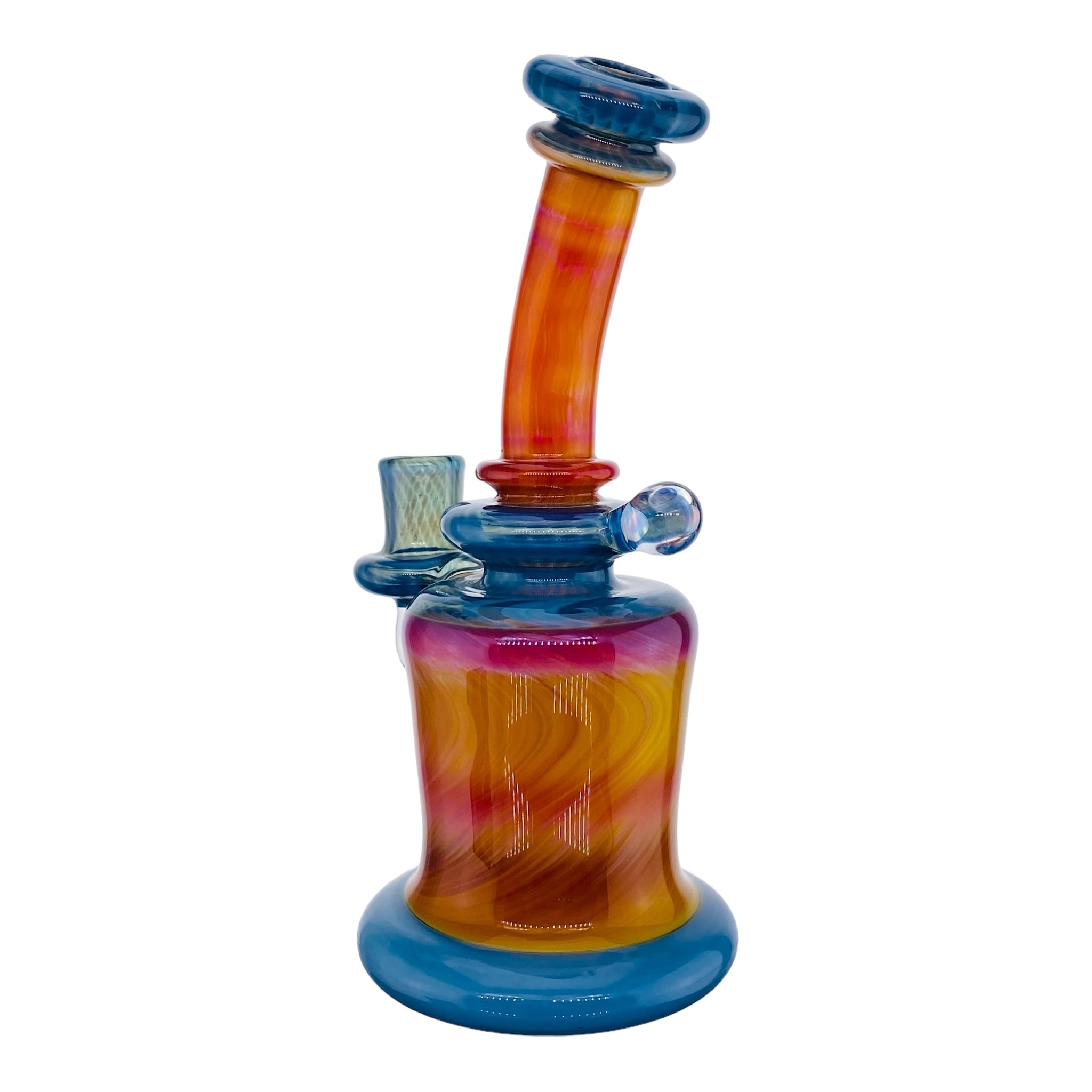 heady glass dab rig Santa Cruz Glass - Blue Cheese x Blue Slyme x Serendipty Glass Dab Rig With Opal for sale