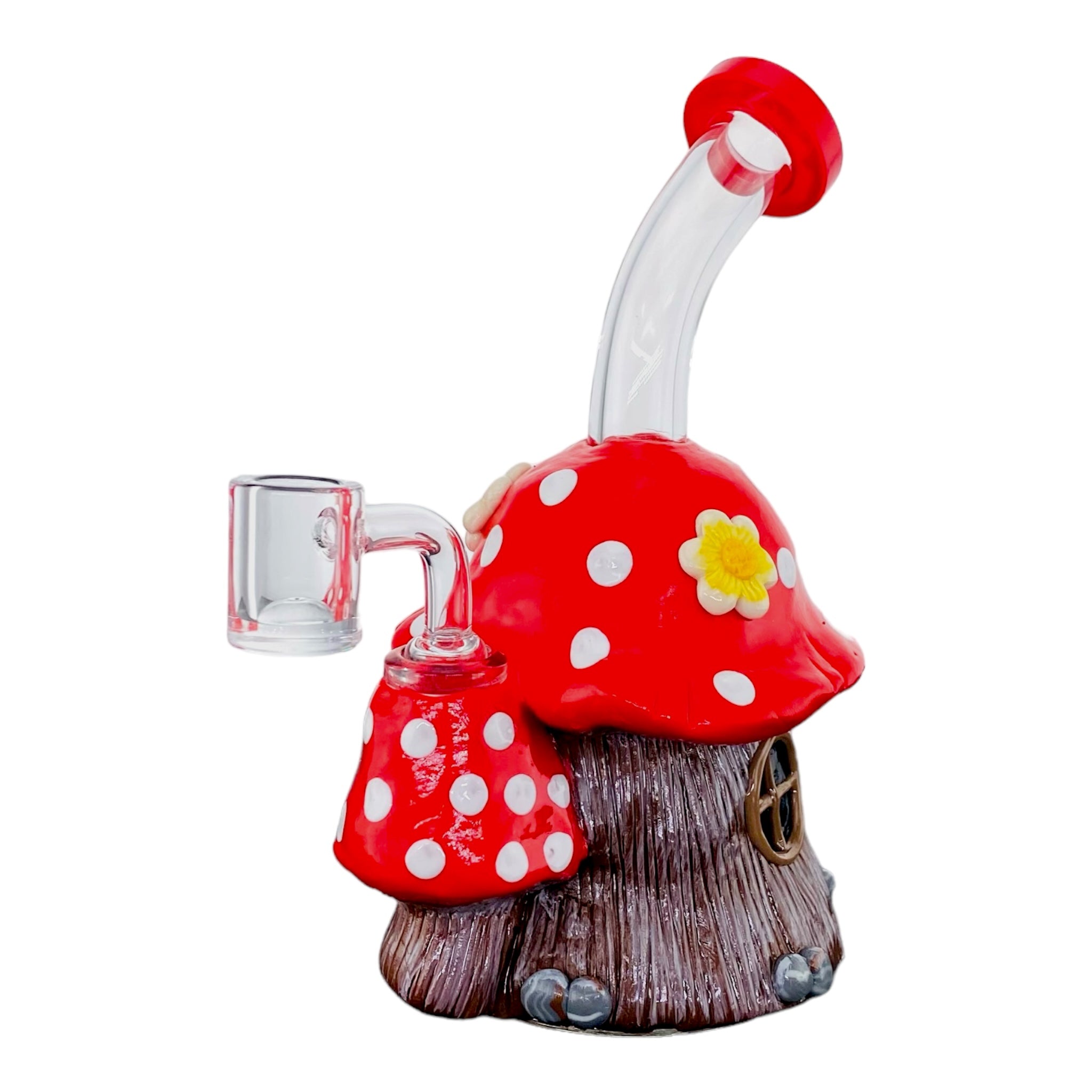 cute Red And White Mushroom Small Dab Rig With Frog for sale