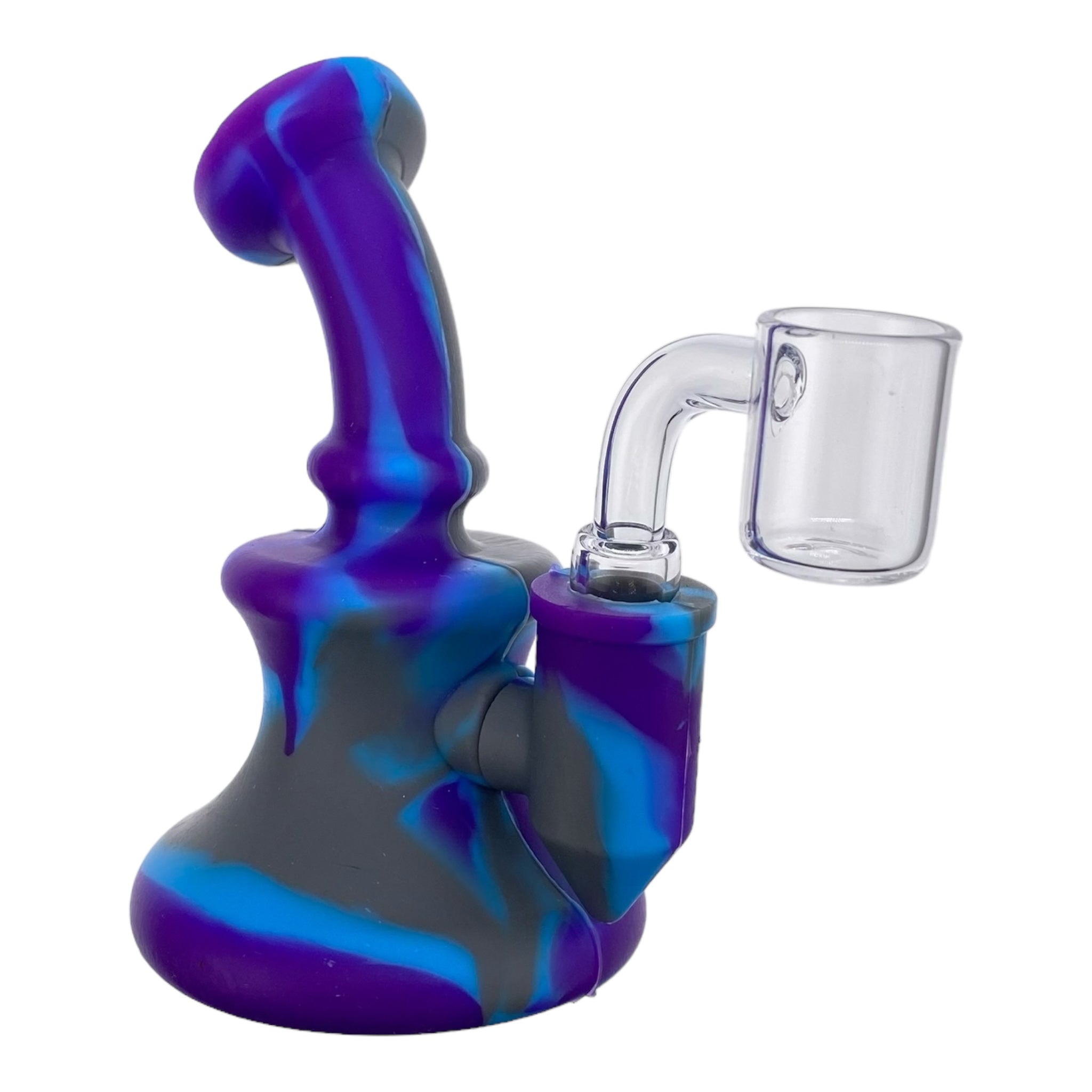 Mini Silicone Rubber Dab Rig Purple, Blue, Grey