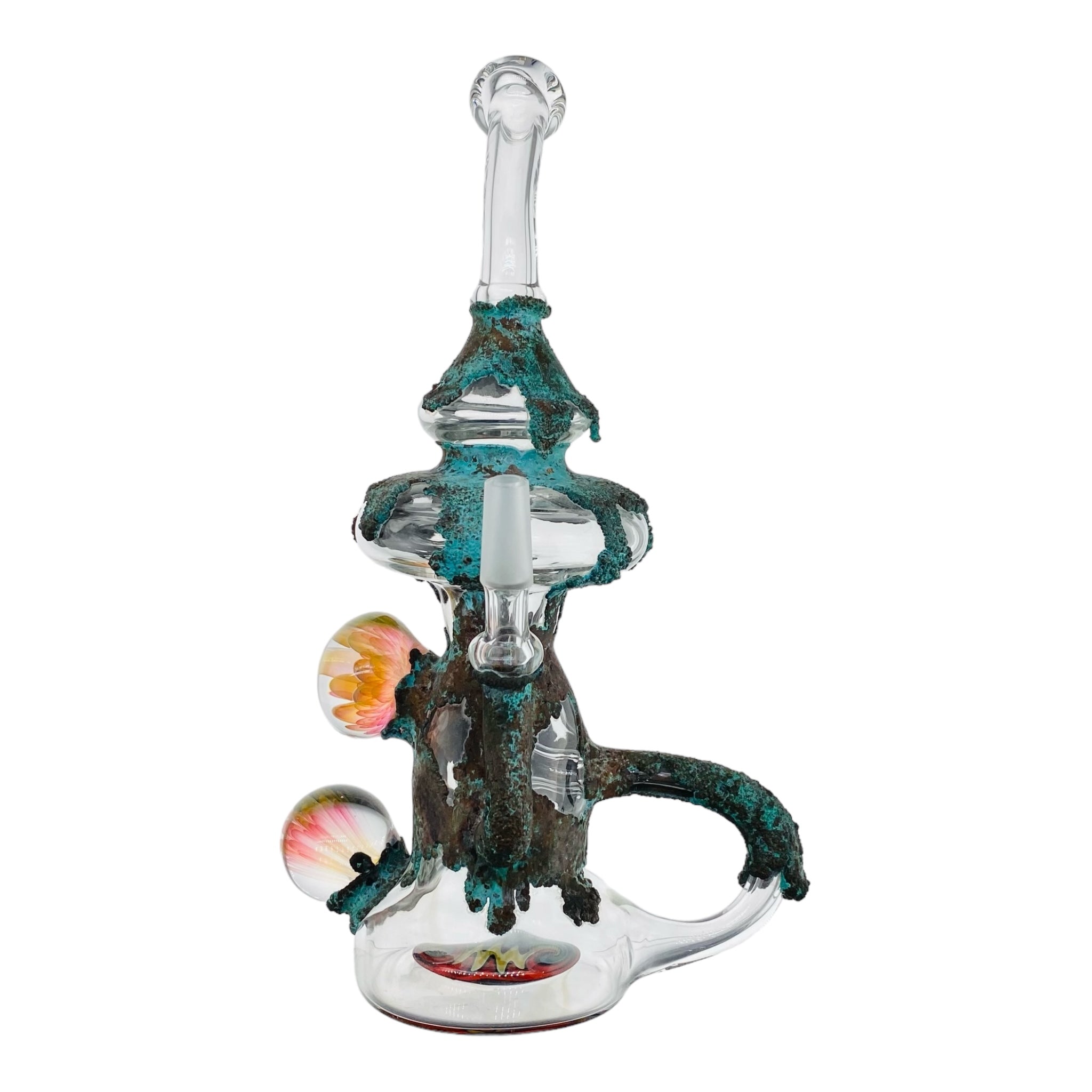 heady glass dab rig Copper Electroformed Custom Recycler Dab Rig for sale