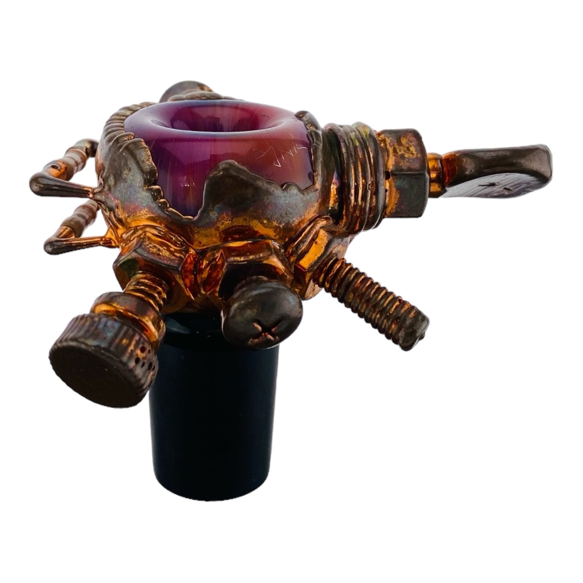 heady glass bong bowl by Snic Barnes Glass - Copper Electroformed 18mm Bowl With Serendipity for sale