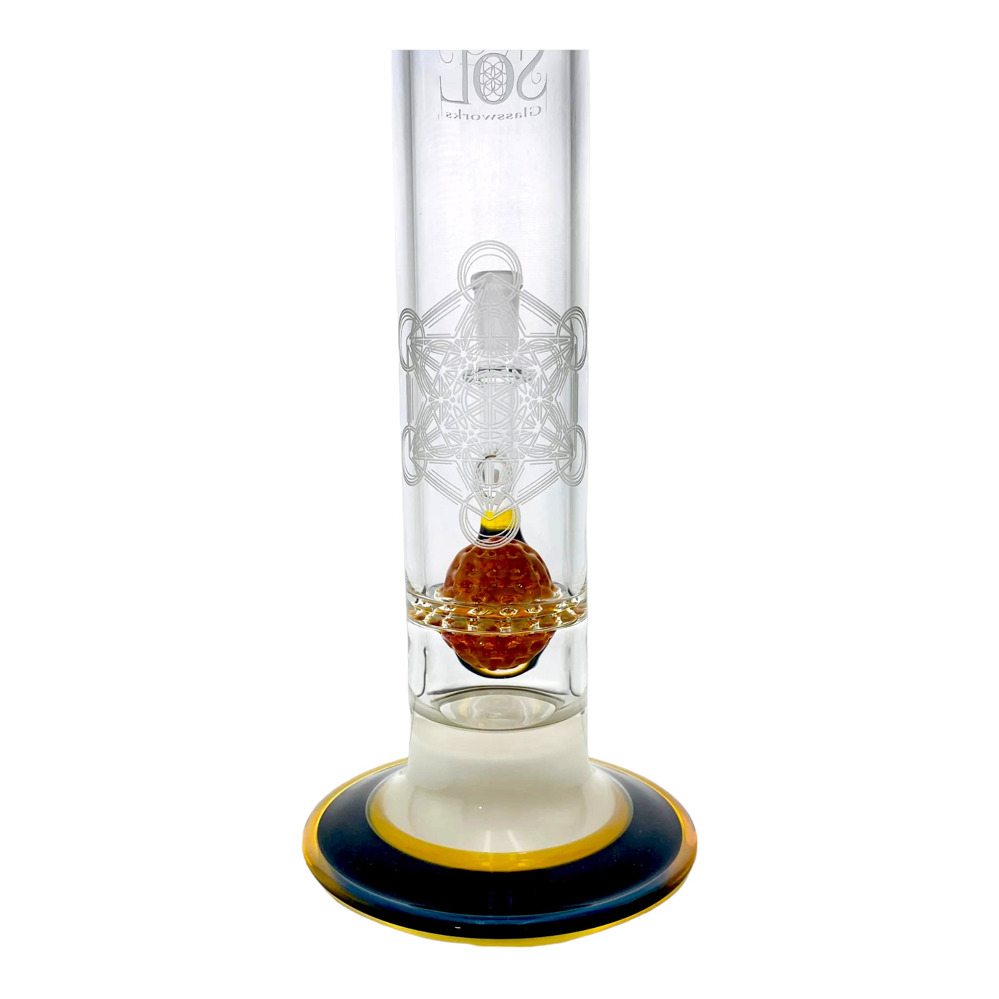 Seed Of Life Glassworks - SoL 60 Lace-Sphere Perc Sacred-G Sandblasted