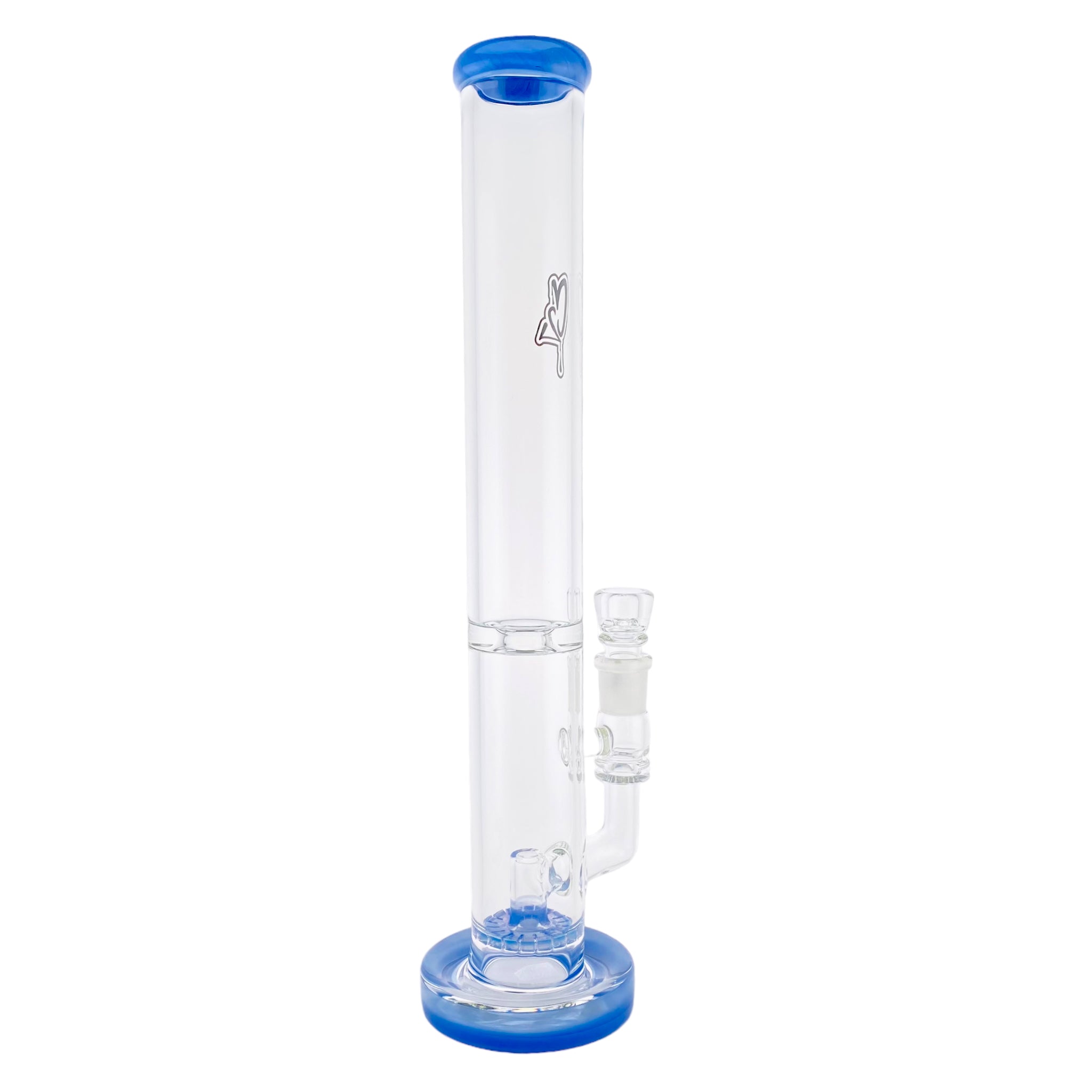 C2 Custom Creations Blue Straight Tube Bong stands