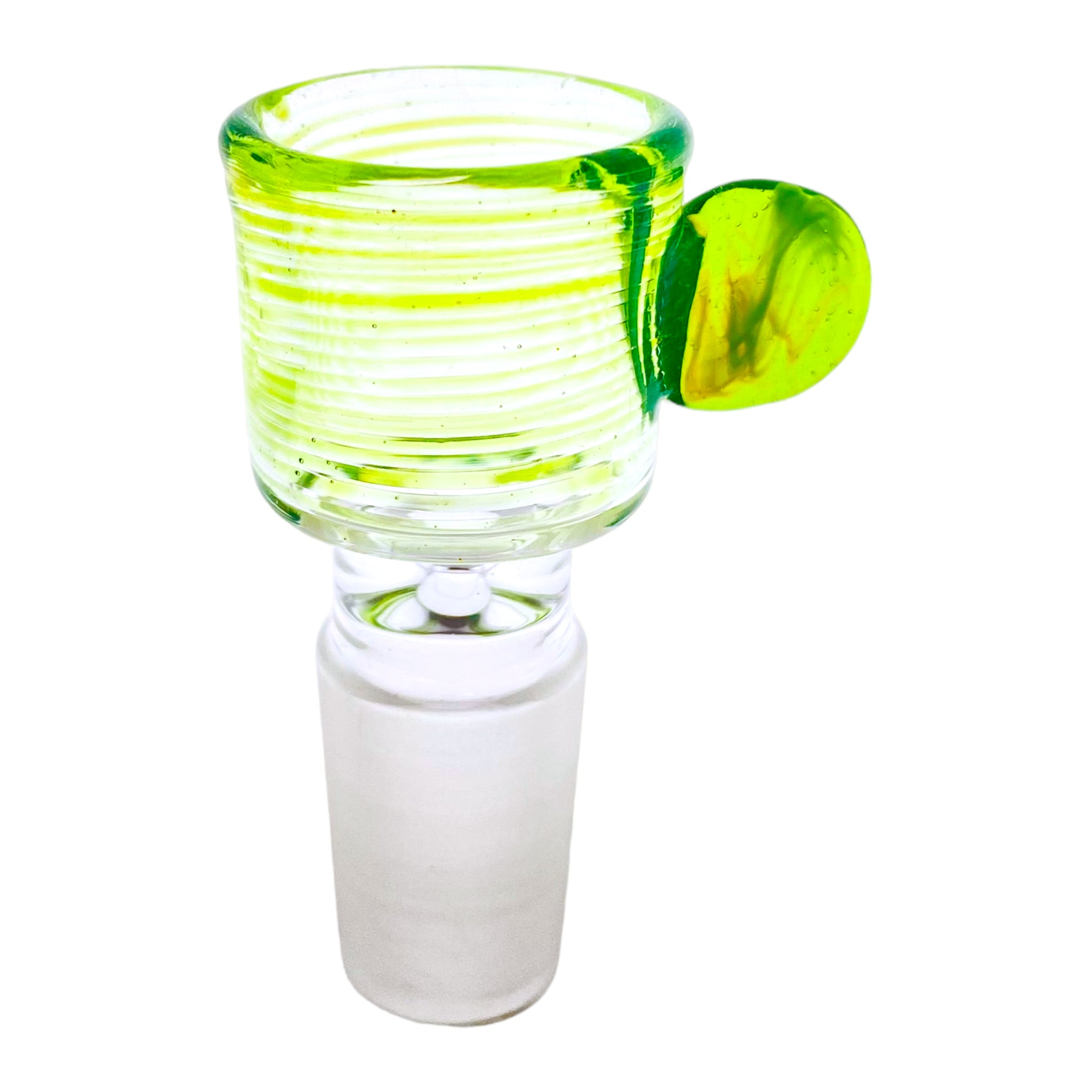 18mm Flower Bowl - Green Cylinder Straight Wall Bong Bowl Piece