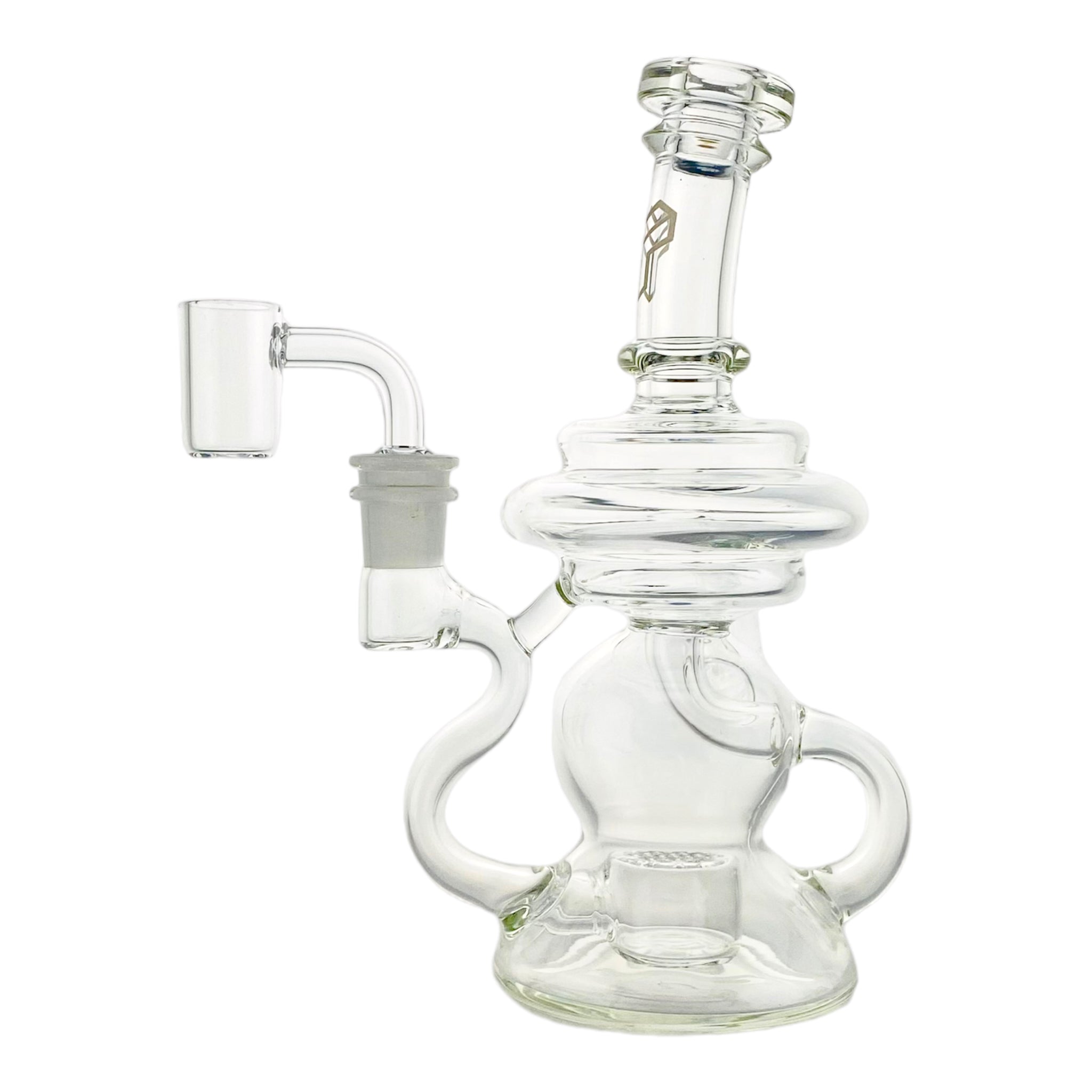Deluxe Glass - Clear Klein Recycler With Seed of Life Percolator